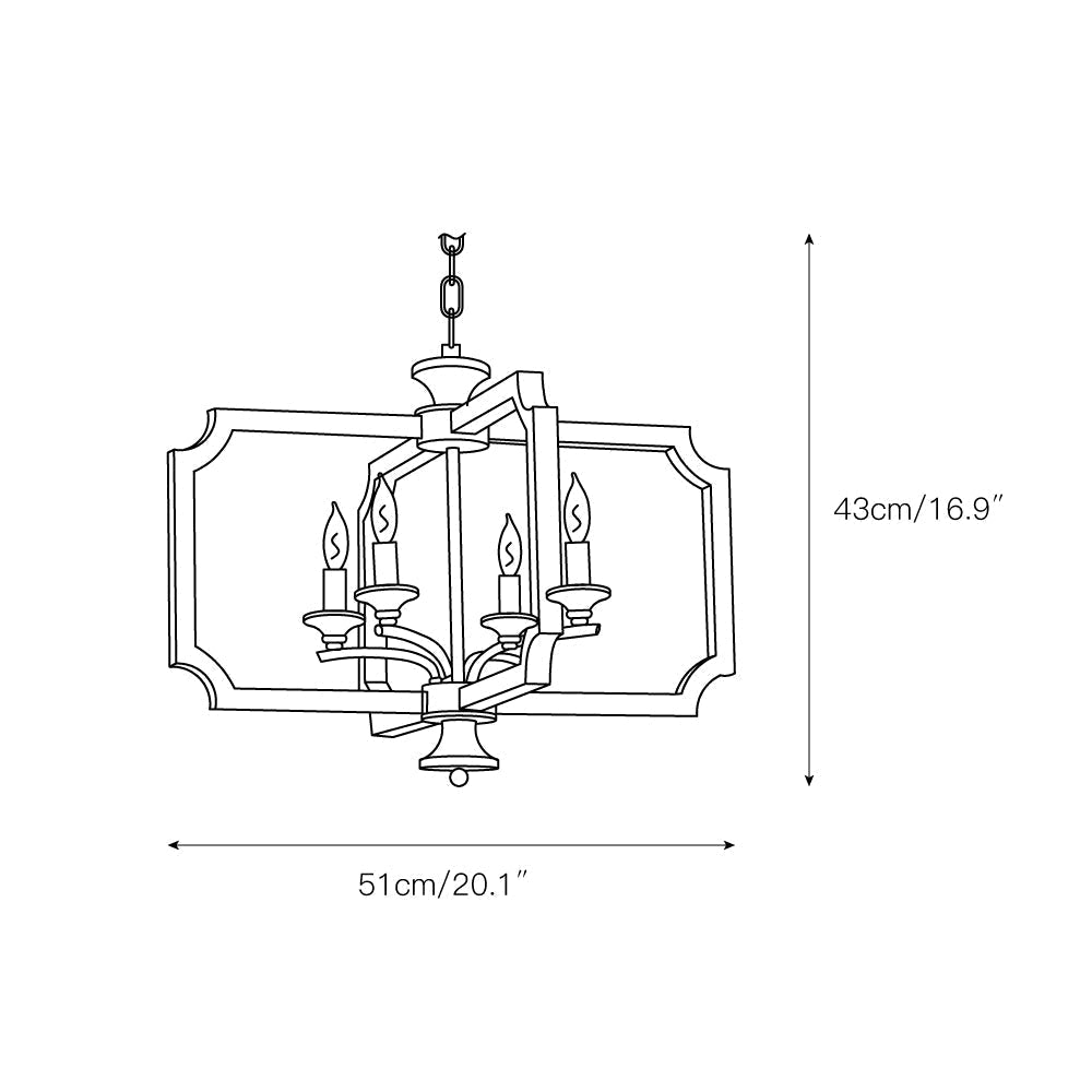 Eirikuvyi Vintage Creativity Metal Wood Lantern Pendant Lamp