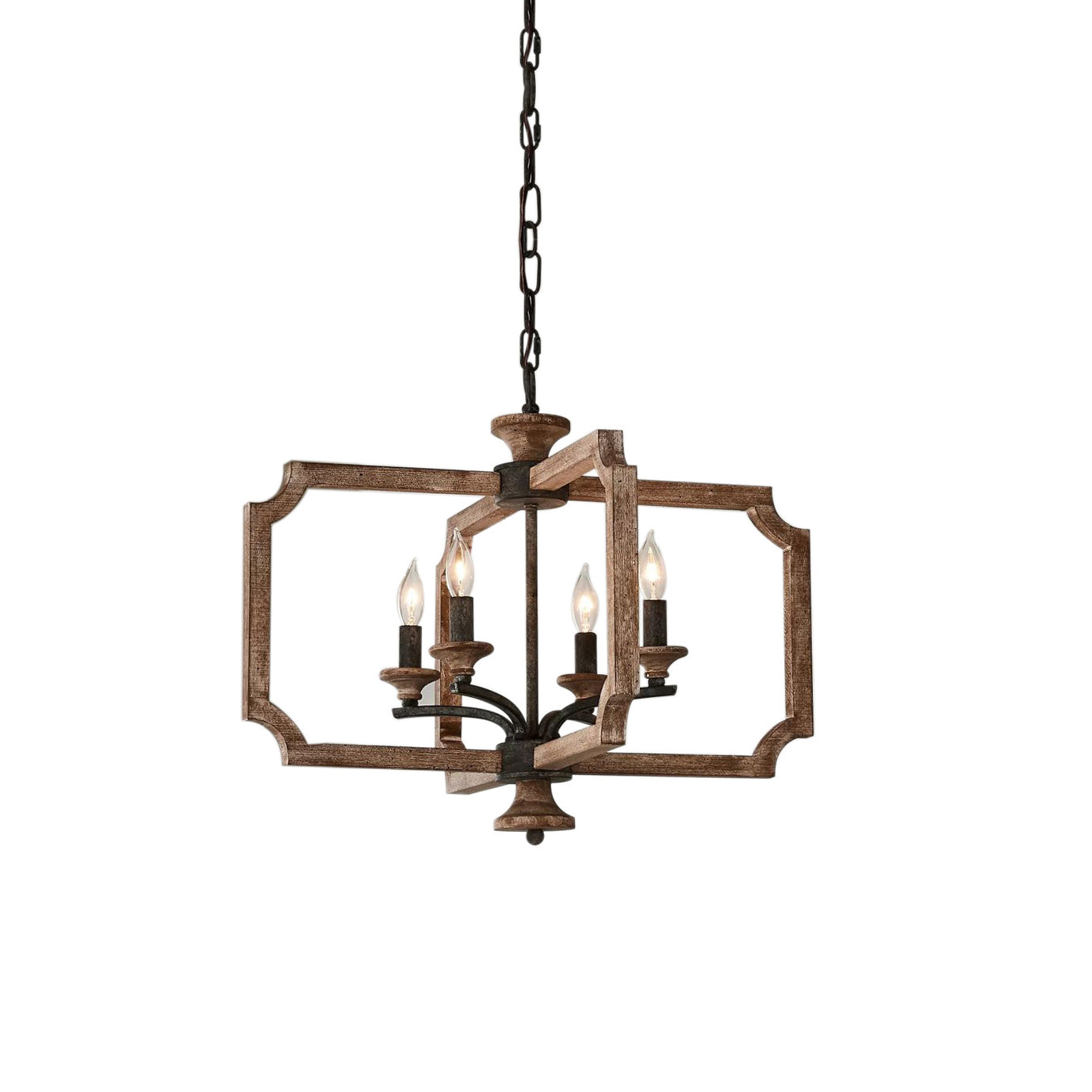 Eirikuvyi Vintage Creativity Metal Wood Lantern Pendant Lamp