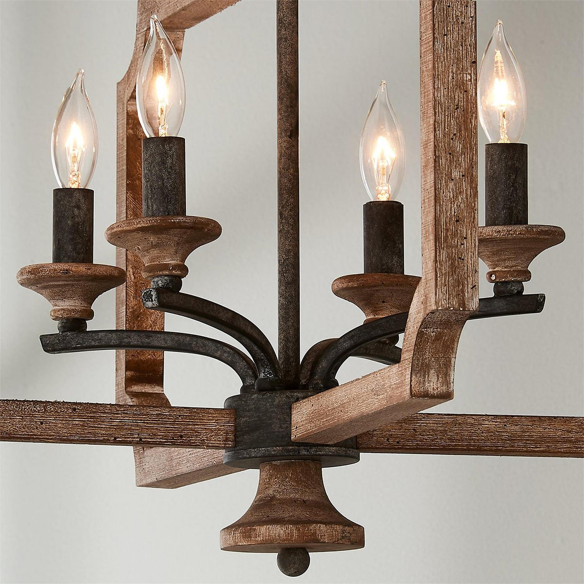 Eirikuvyi Vintage Creativity Metal Wood Lantern Pendant Lamp