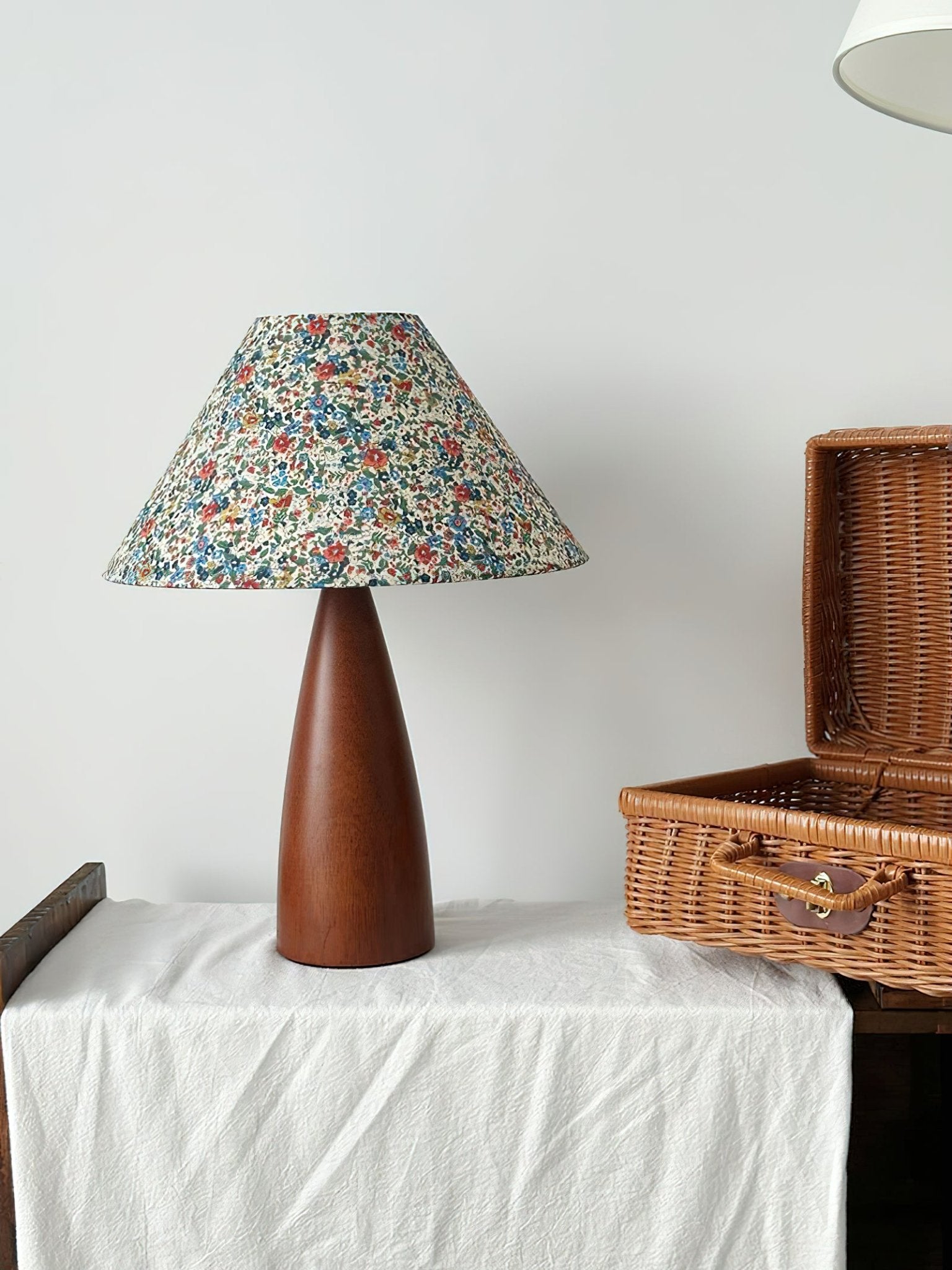 Candice Vintage Wood Table Lamp - Neutral Decor