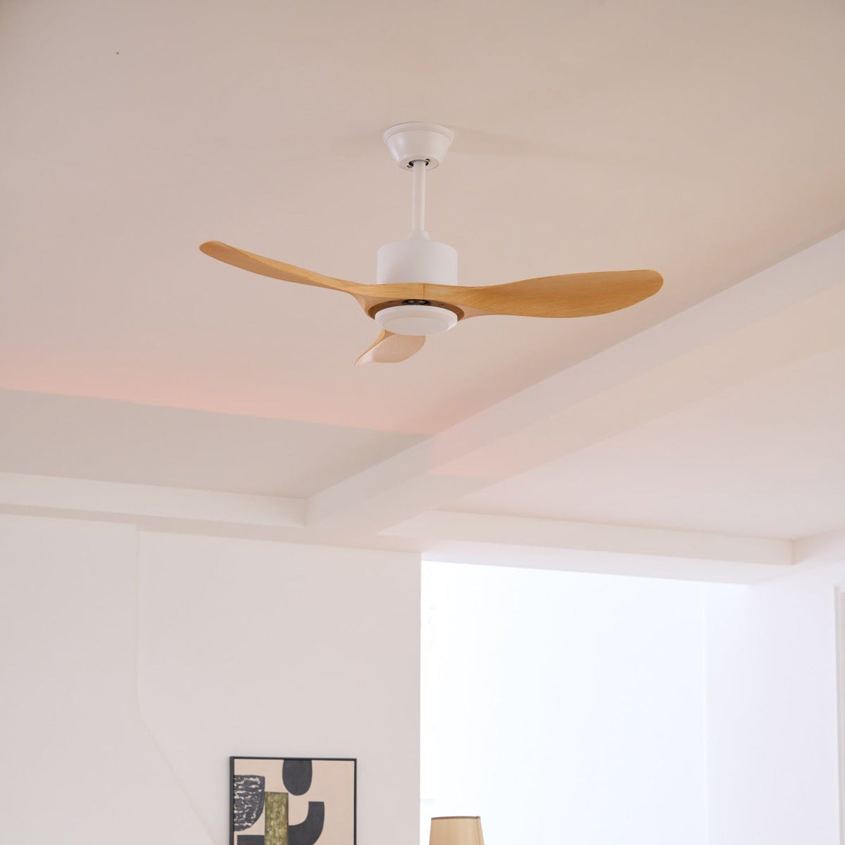 Arlo Minimalist Wood Ceiling Fan Light