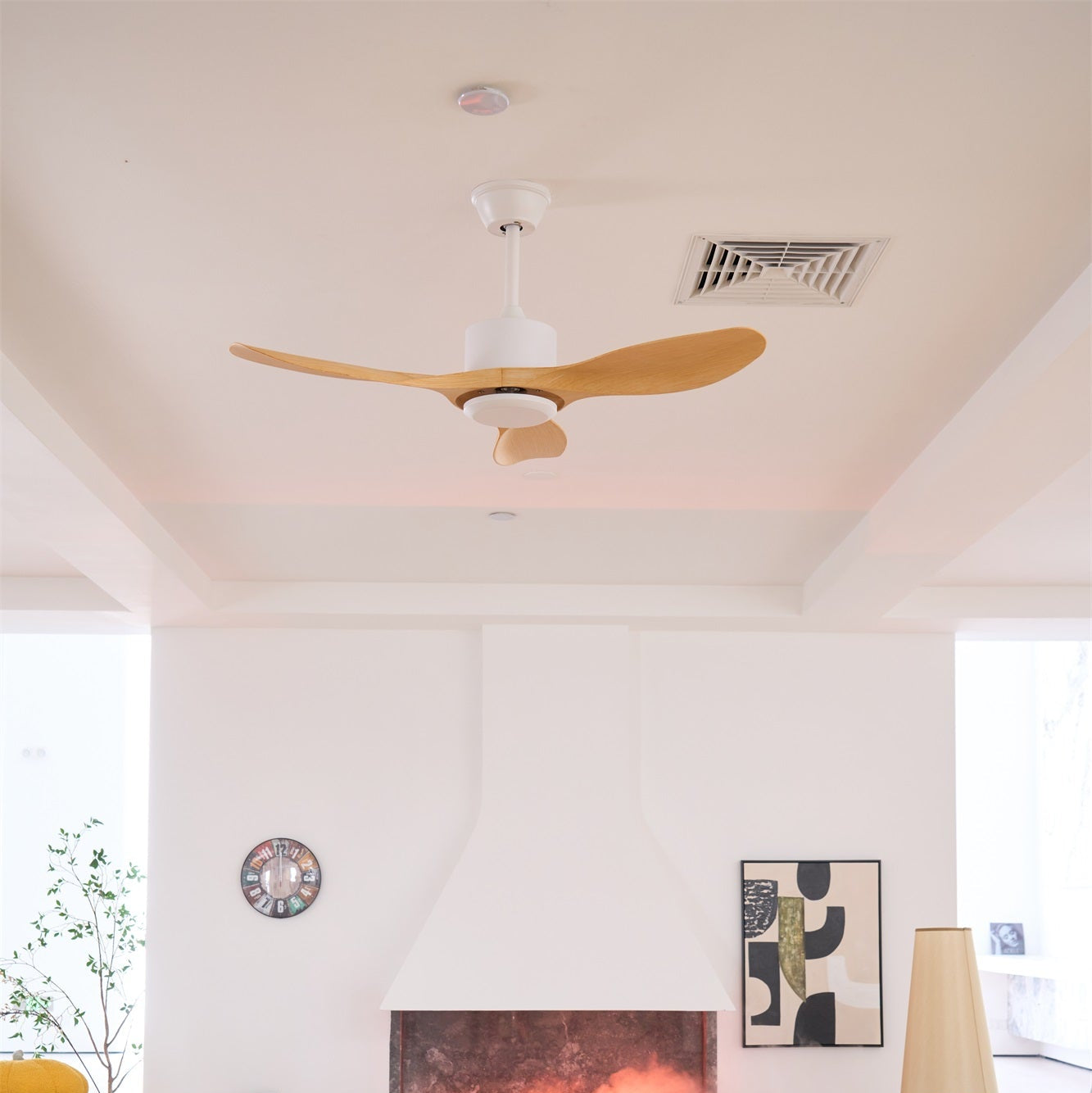 Arlo Minimalist Wood Ceiling Fan Light