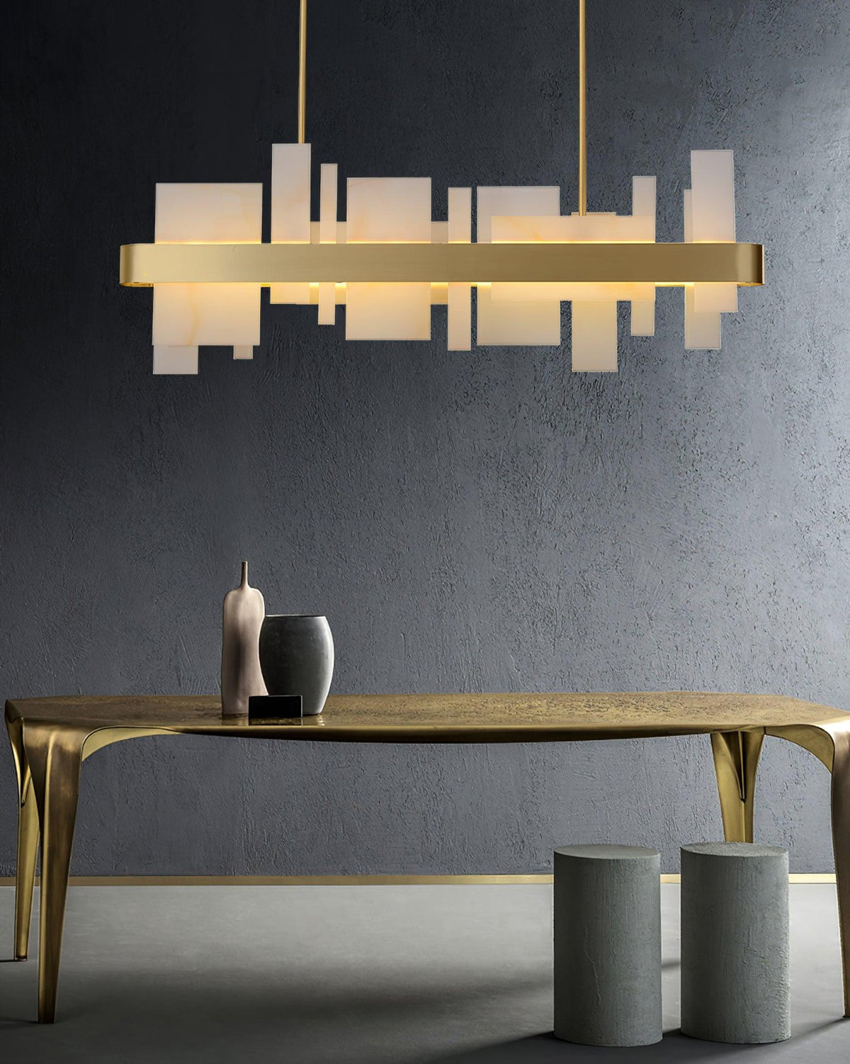 Aurarian Chandelier Copper Acrylic Dining