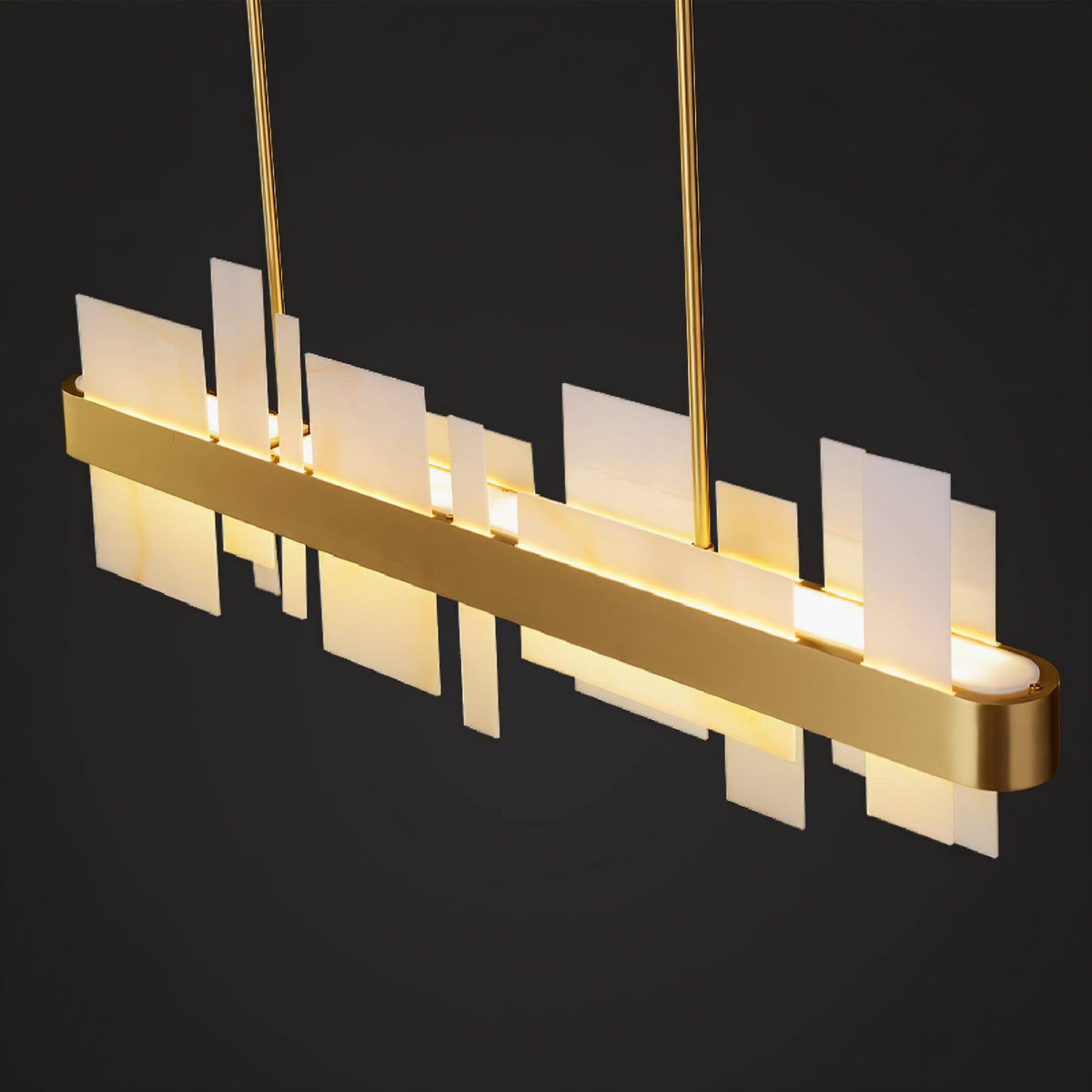 Aurarian Chandelier Copper Acrylic Dining