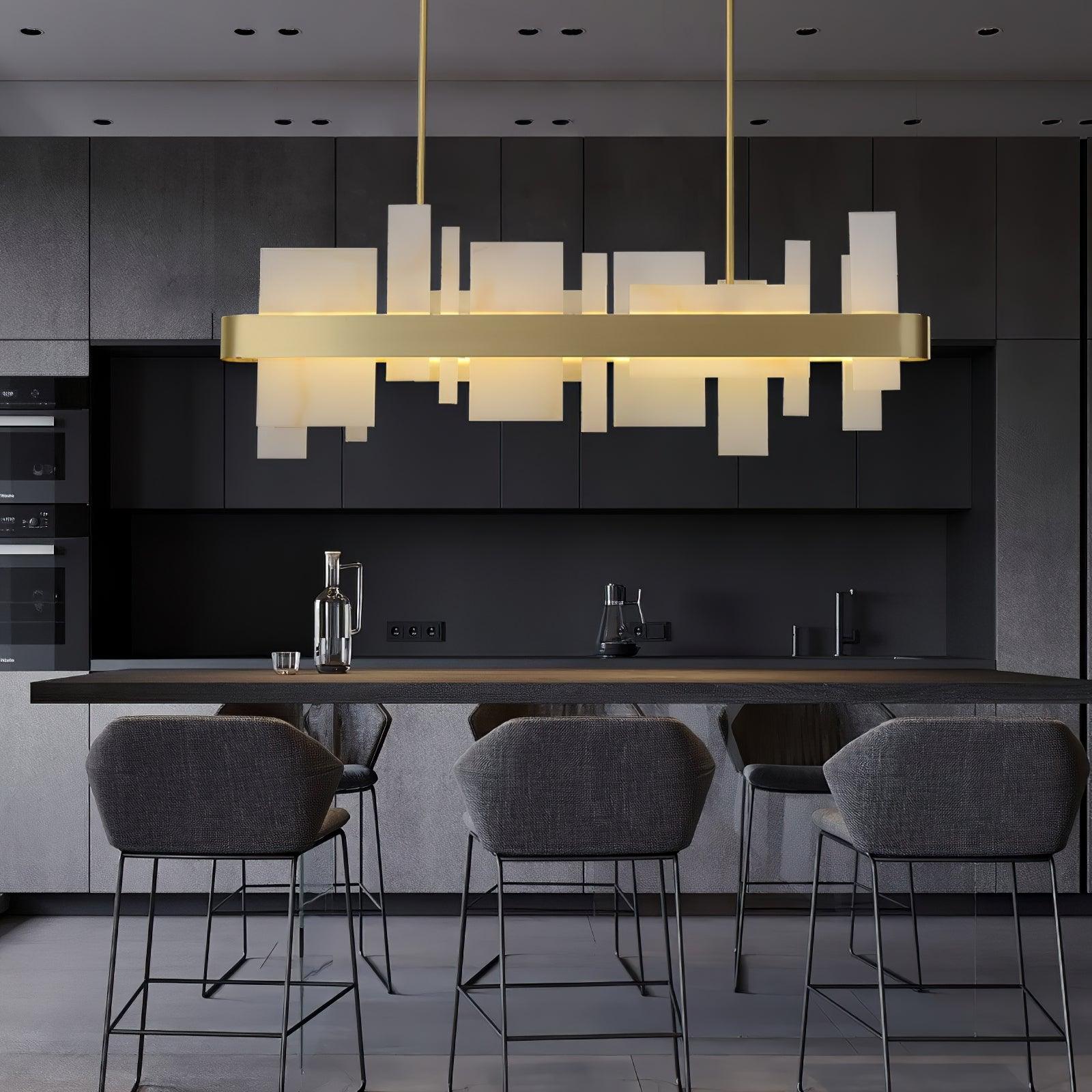 Aurarian Chandelier Copper Acrylic Dining