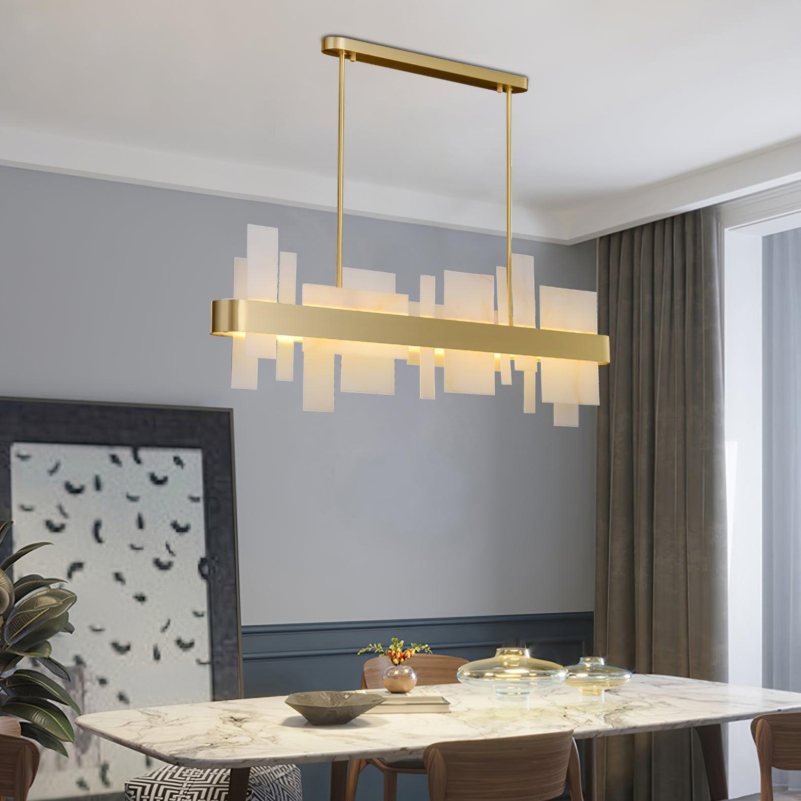 Aurarian Chandelier Copper Acrylic Dining