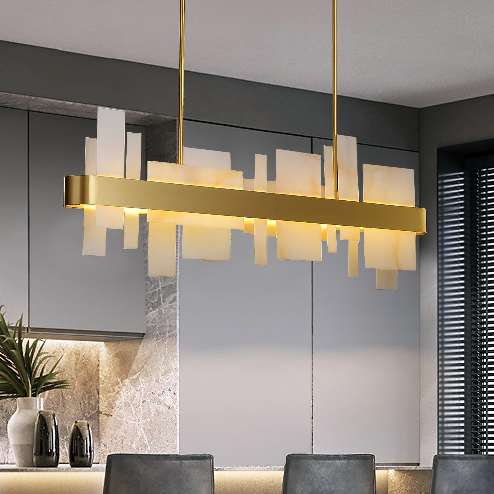 Aurarian Chandelier Copper Acrylic Dining