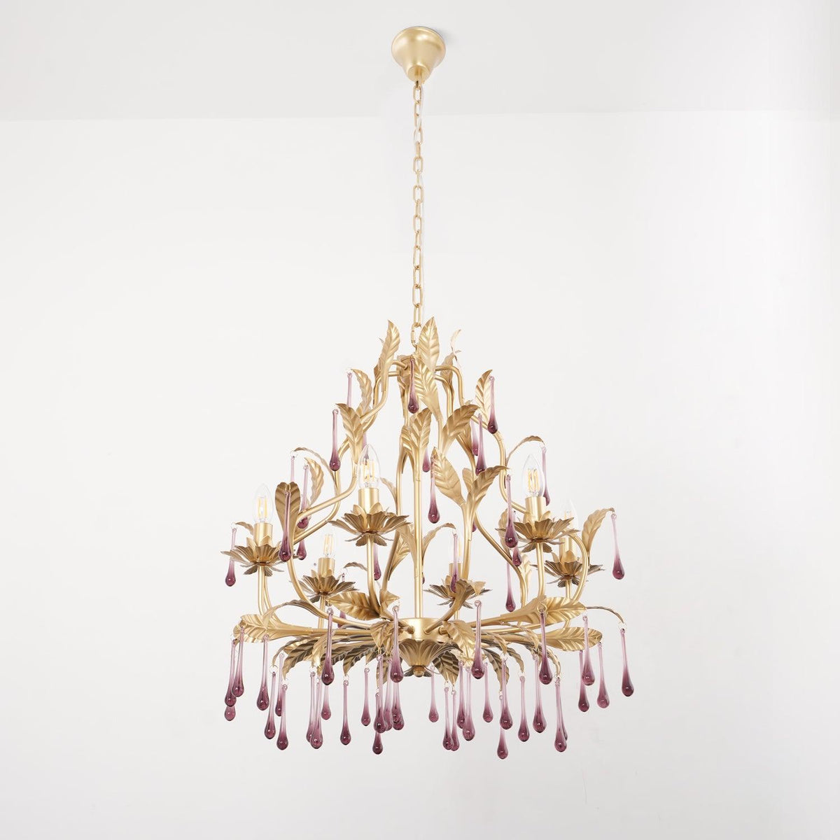 Orienaine Pendant Lamp Drops Gold Leaves