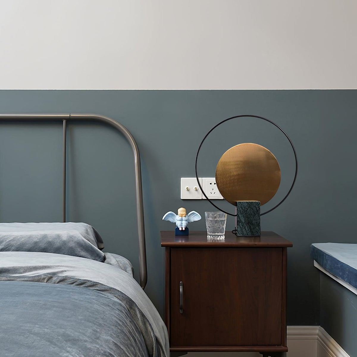 Lirixy Marble Geometric Table Lamp