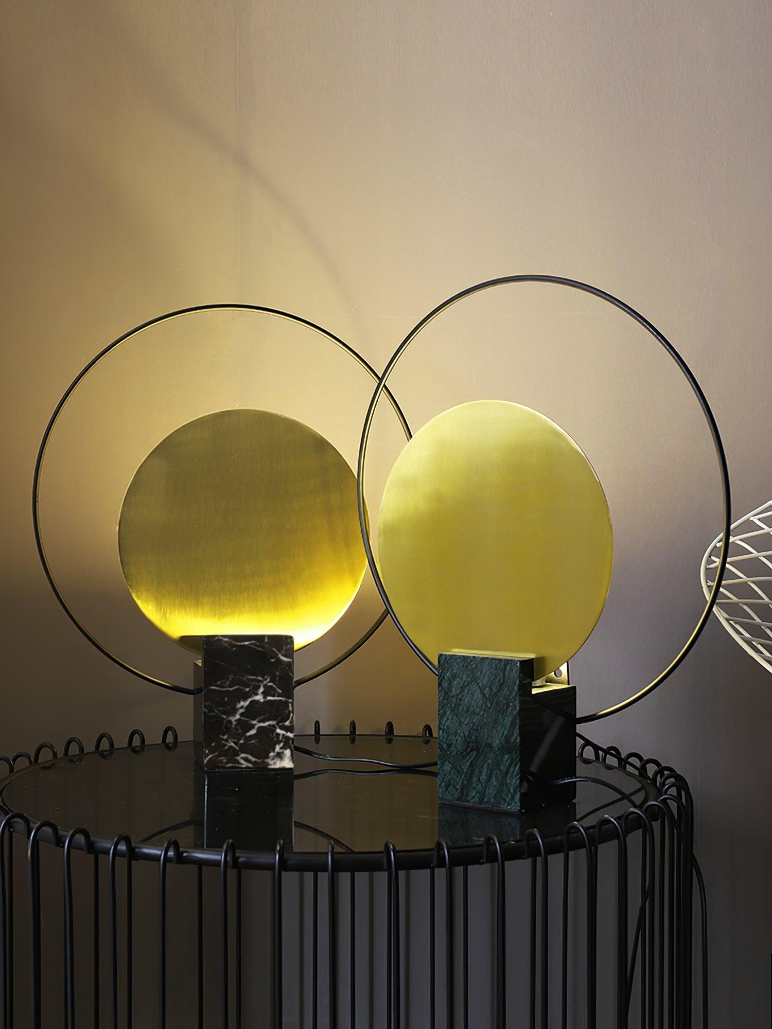 Lirixy Marble Geometric Table Lamp