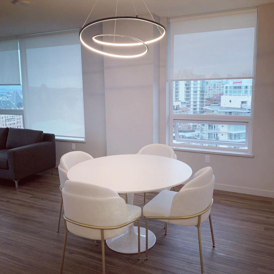 Dilen Chandelier Gold Aluminum Opal Glass