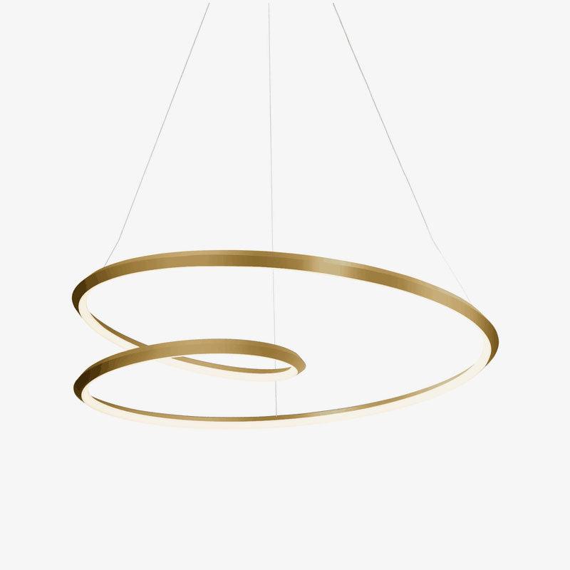 Dilen Chandelier Gold Aluminum Opal Glass