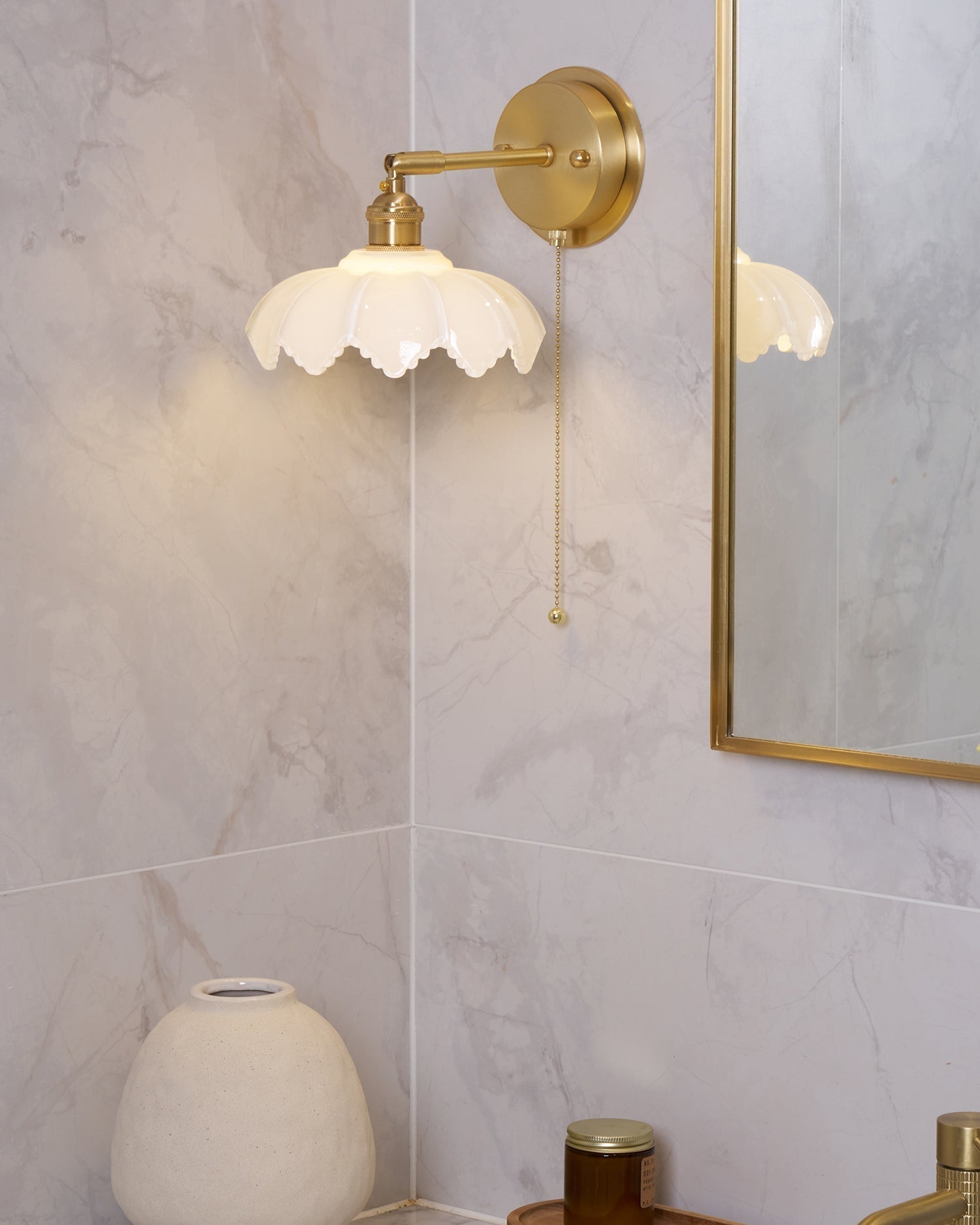 Lotus Nordic Art Rotatable Glass Wall Lamp