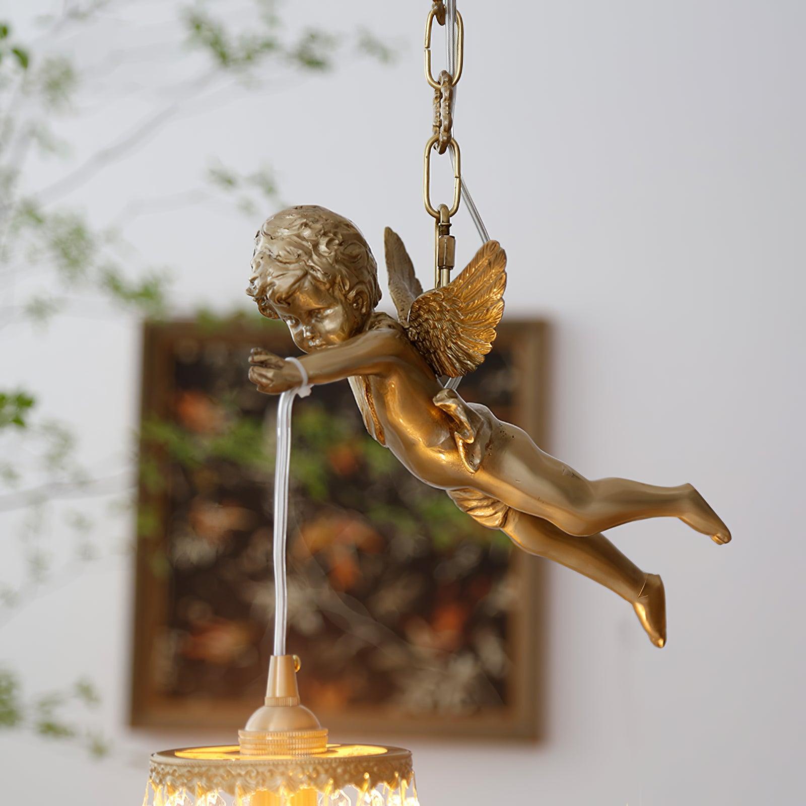 Calytra Brass & Crystal Artistic Pendant Light