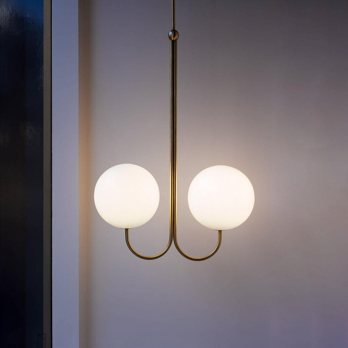 Brin Metal & Glass Elegant Pendant Light