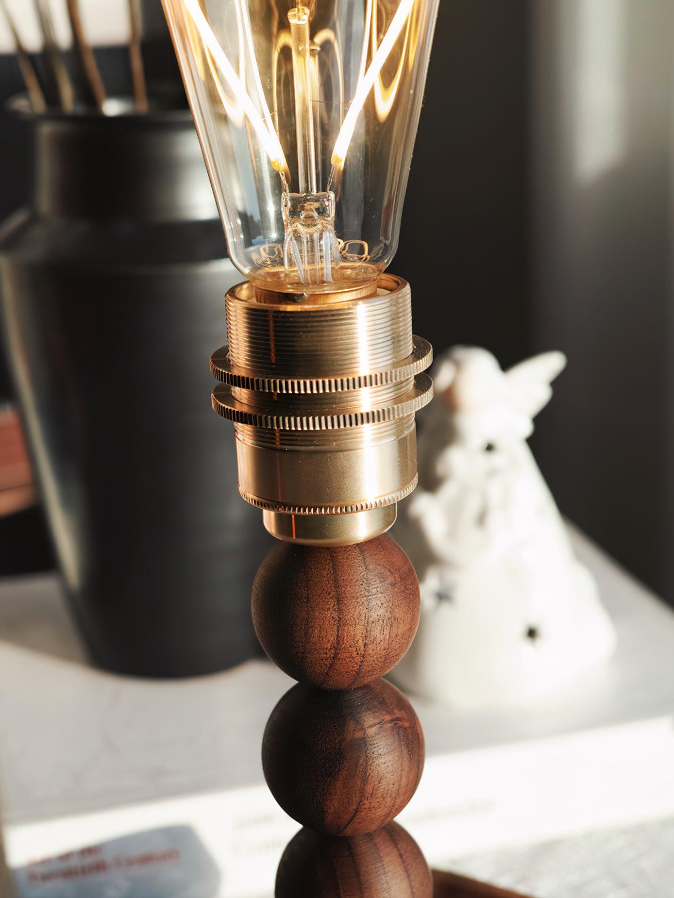 Idoryre Wooden Bead Table Lamp