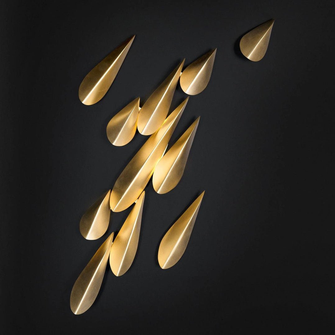 Avynis Abstract Brass Wall Light