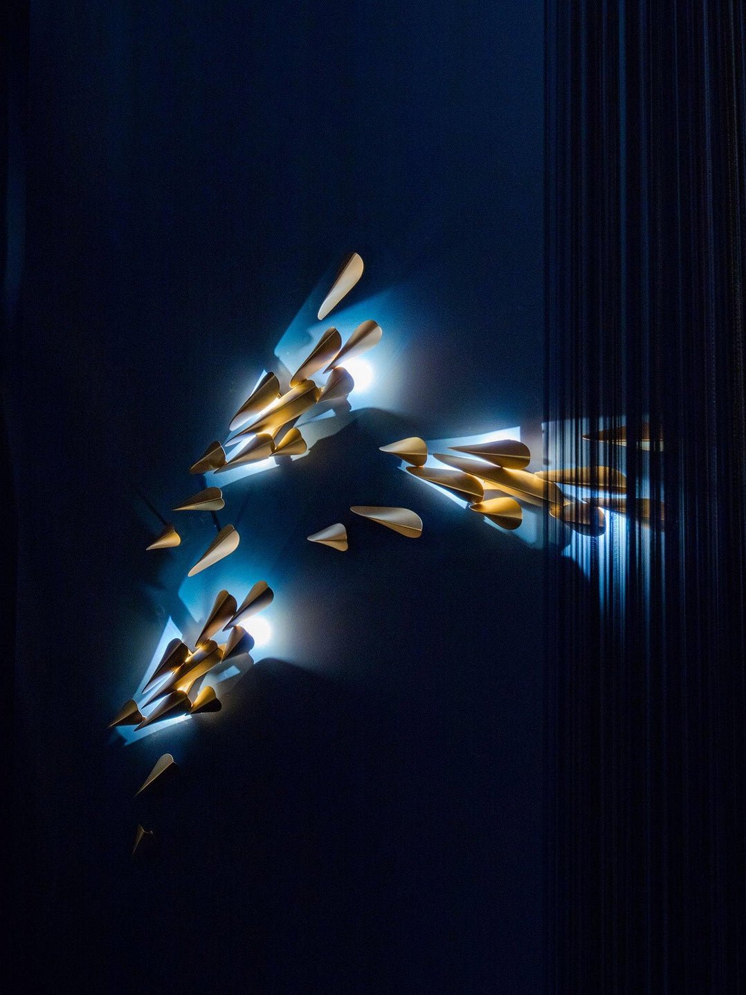 Avynis Abstract Brass Wall Light
