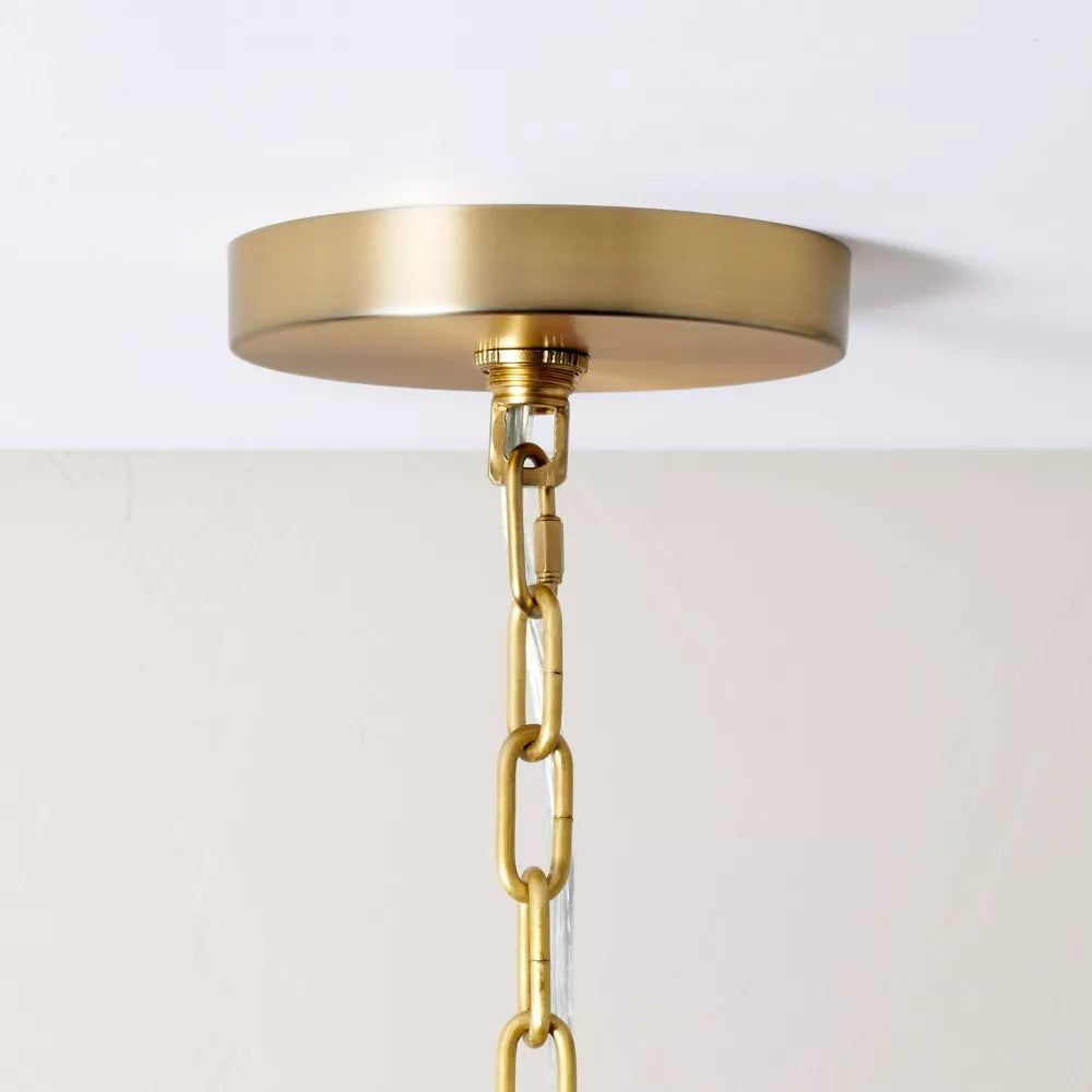 Kvennuvyn Modern Minimalist Metal Fabric Chandelier