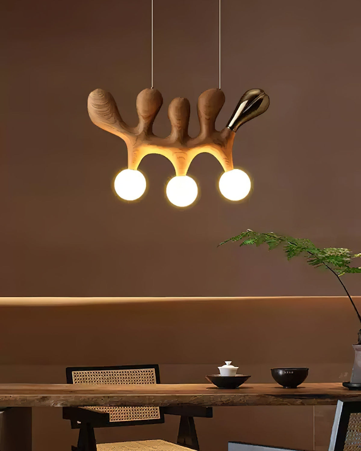 Sprout Contemporary Wood Pendant Lamp