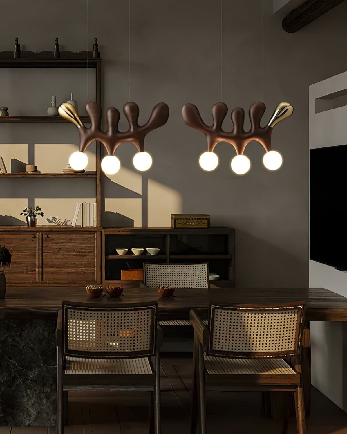 Sprout Contemporary Wood Pendant Lamp