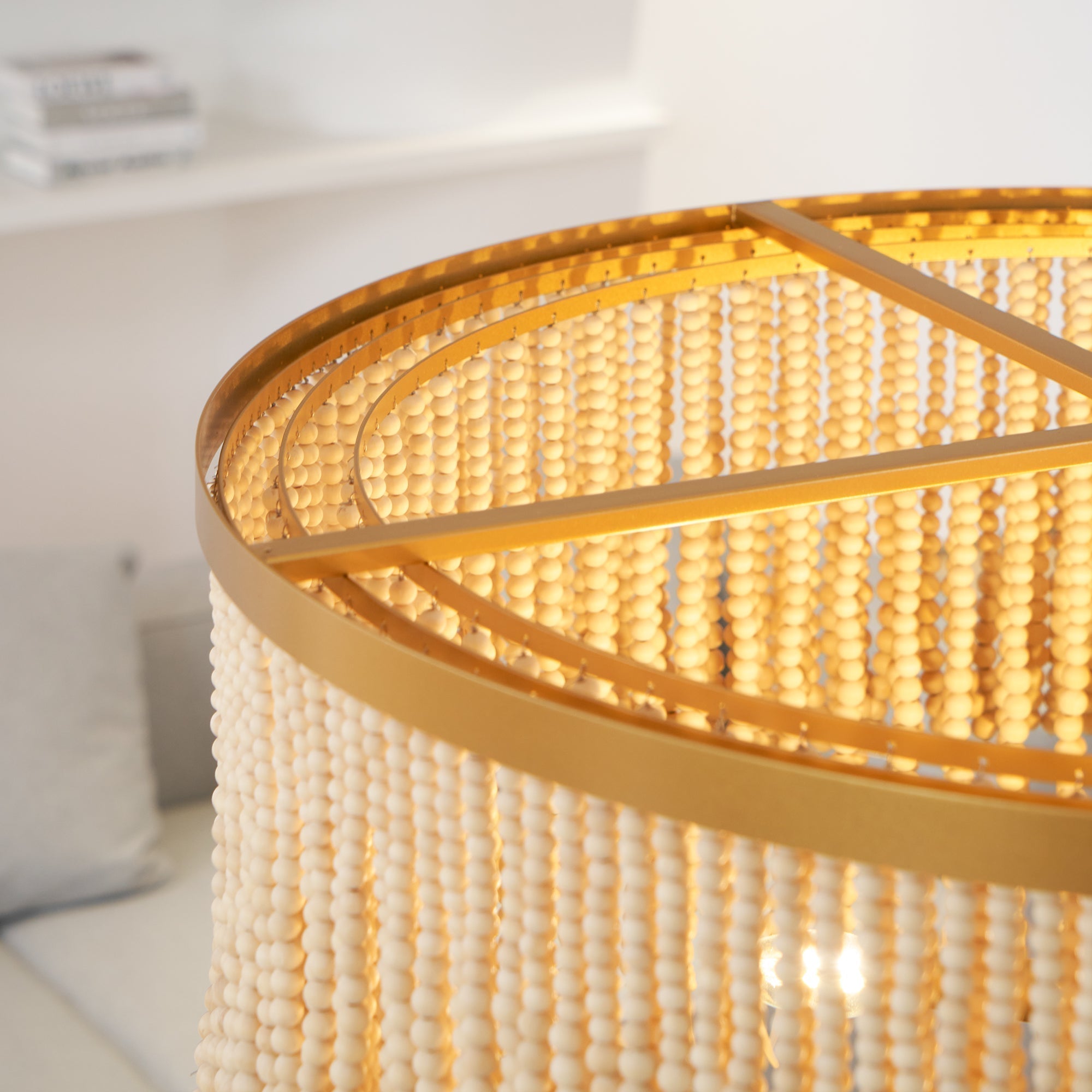 Yara Chandelier Wood and Coconut beads