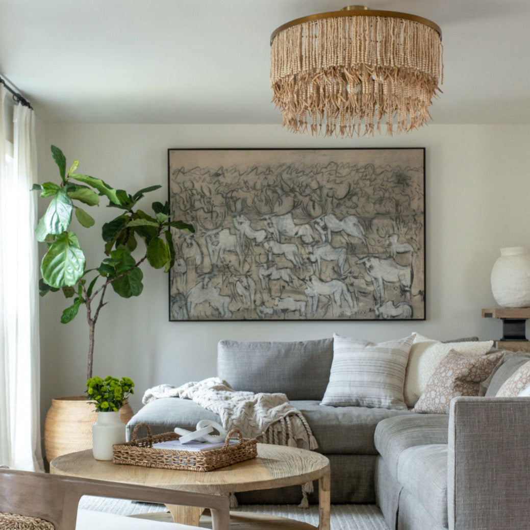Yara Chandelier Wood and Coconut beads