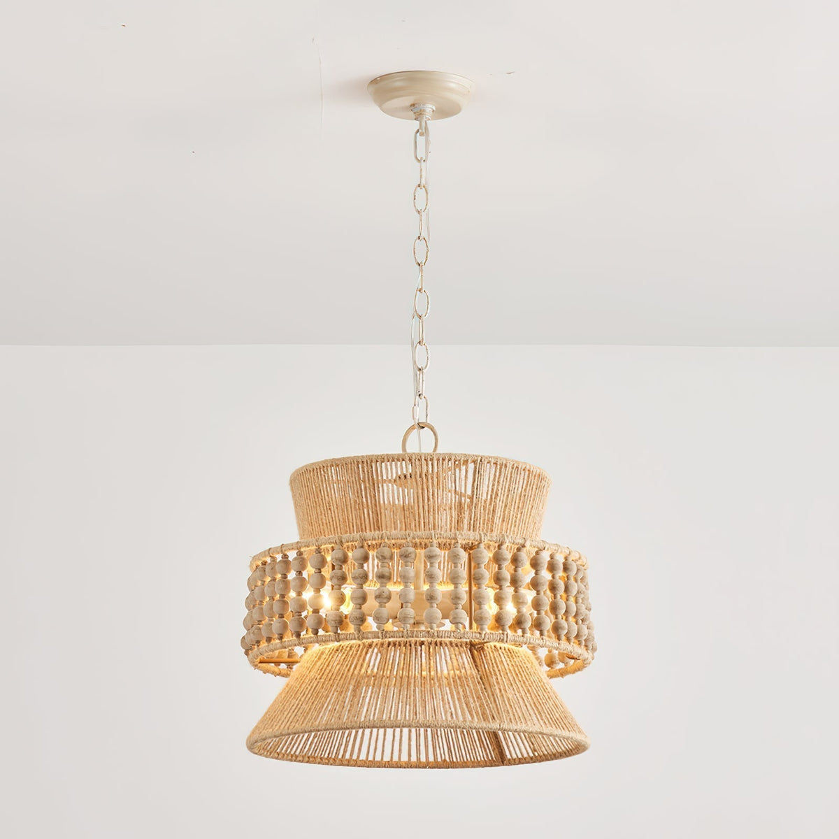 Kvennuvyi Natural Antigua Brown Metal Pendant Lamp