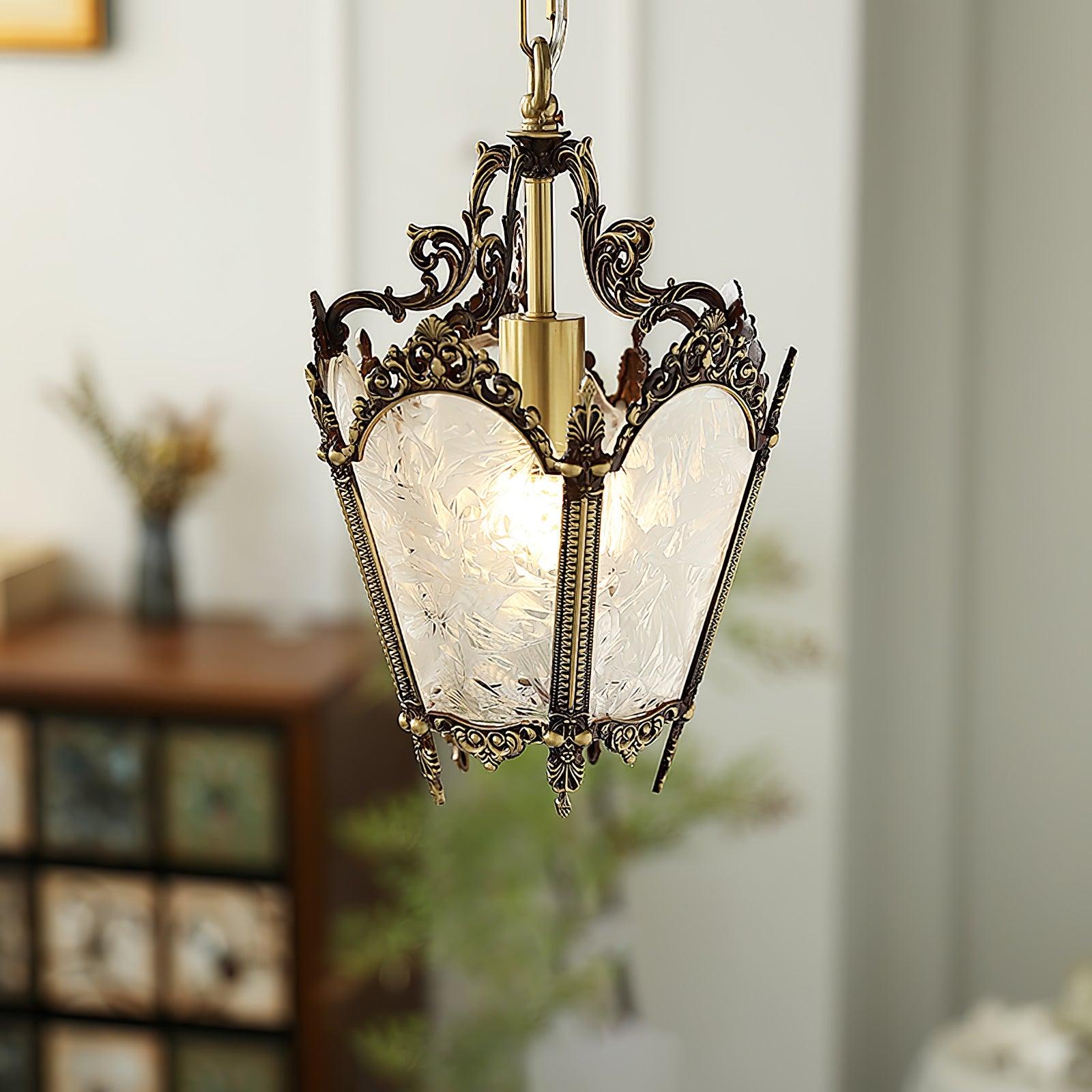 Auririelle Pendant Lamp Brass Empire Antique Elegant
