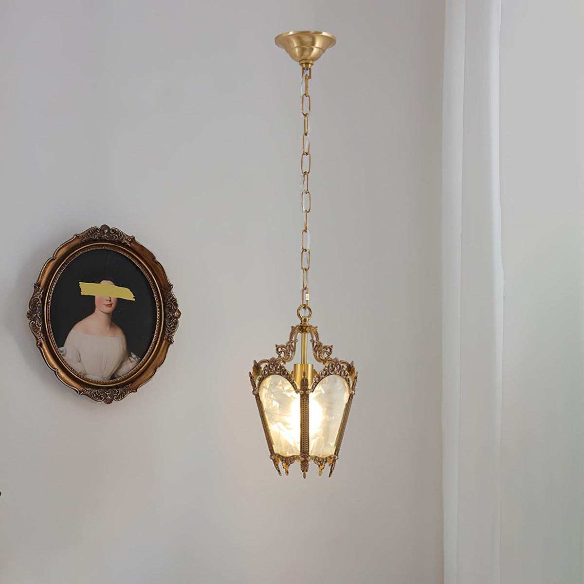Auririelle Pendant Lamp Brass Empire Antique Elegant