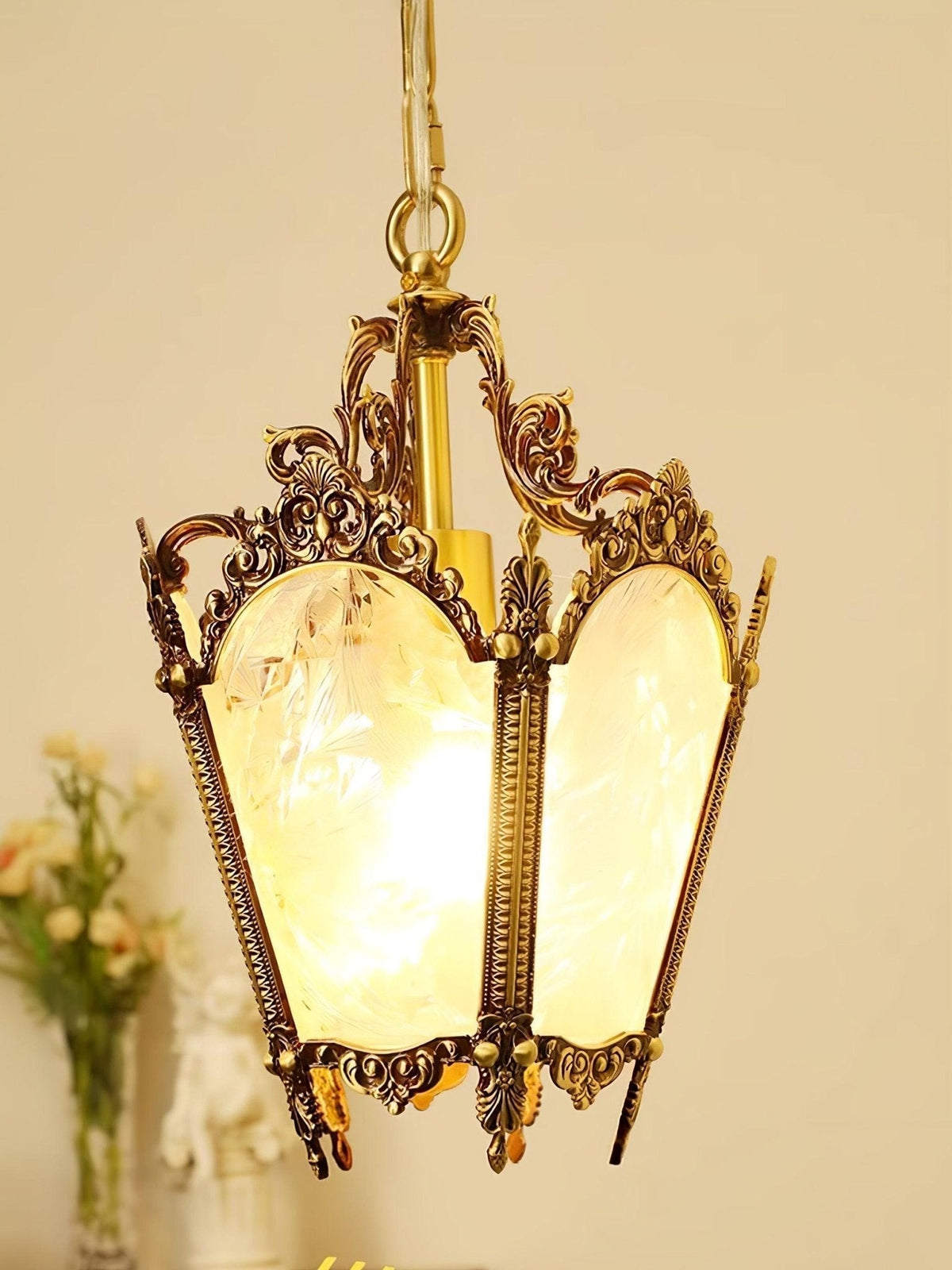 Auririelle Pendant Lamp Brass Empire Antique Elegant