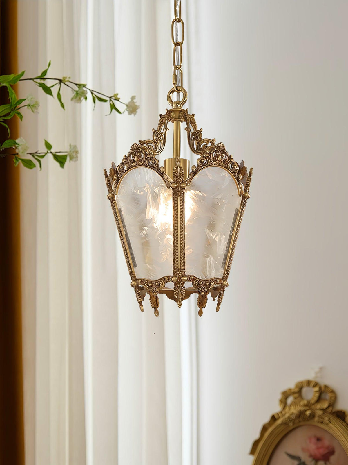 Auririelle Pendant Lamp Brass Empire Antique Elegant