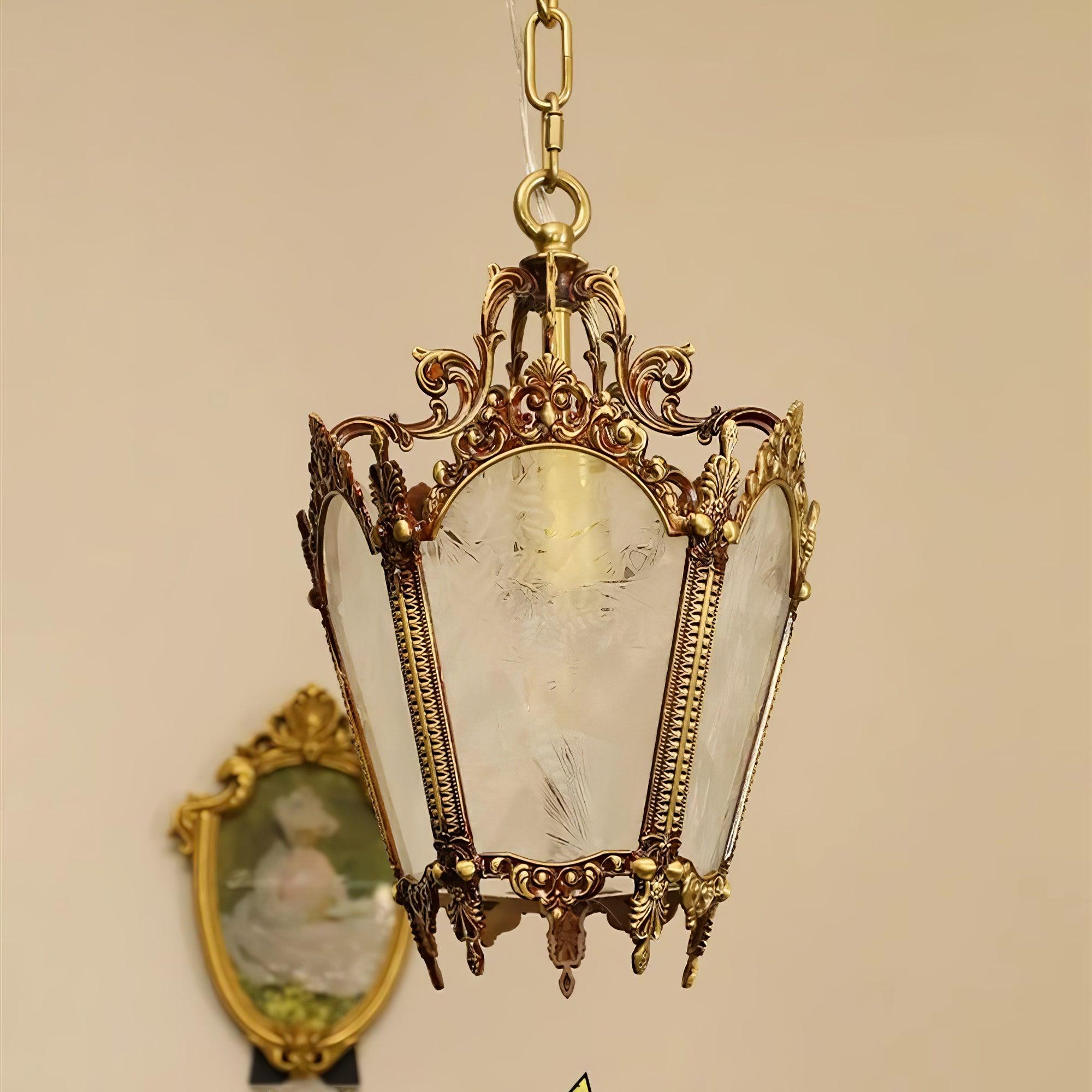 Auririelle Pendant Lamp Brass Empire Antique Elegant