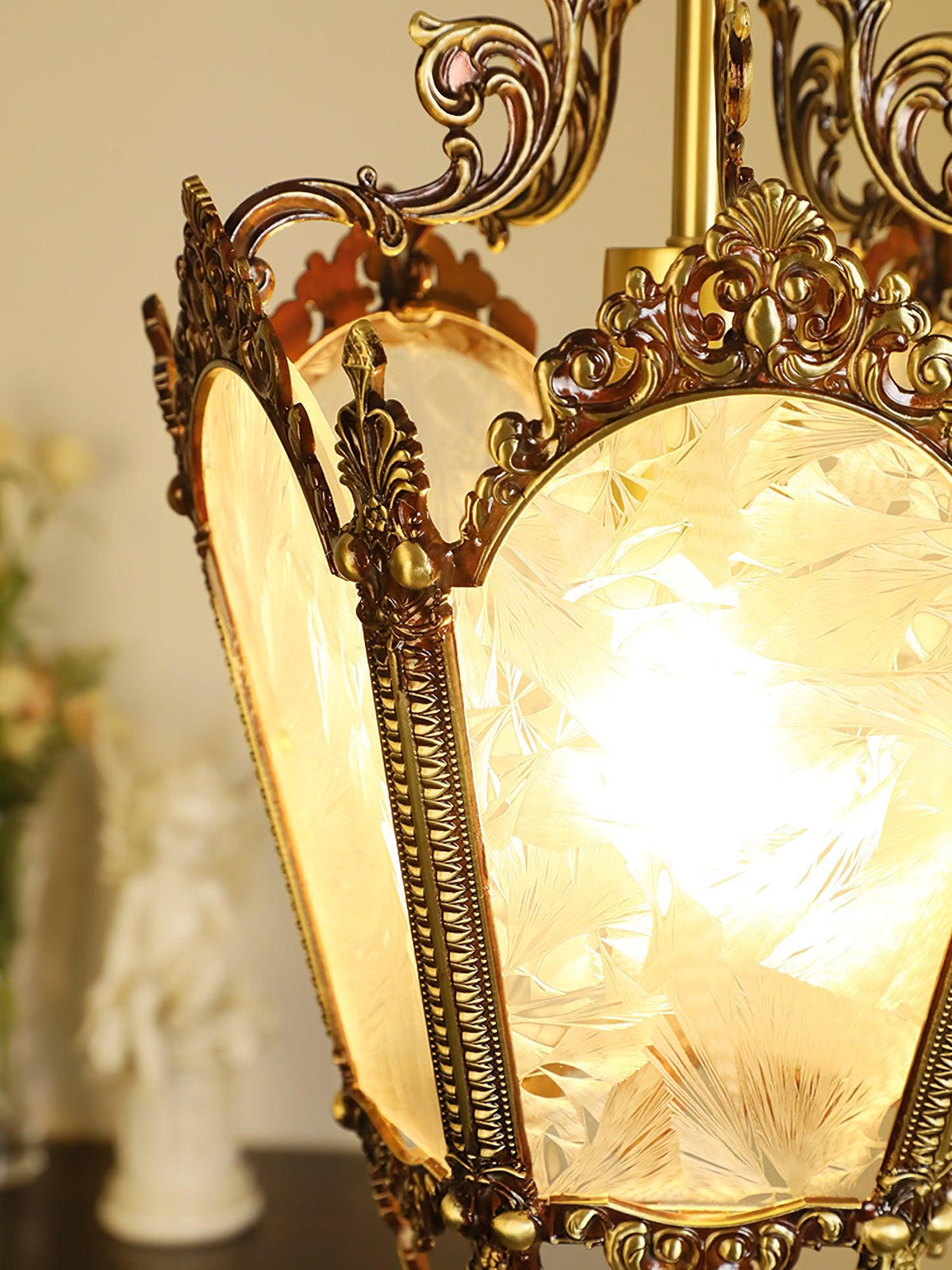 Auririelle Pendant Lamp Brass Empire Antique Elegant