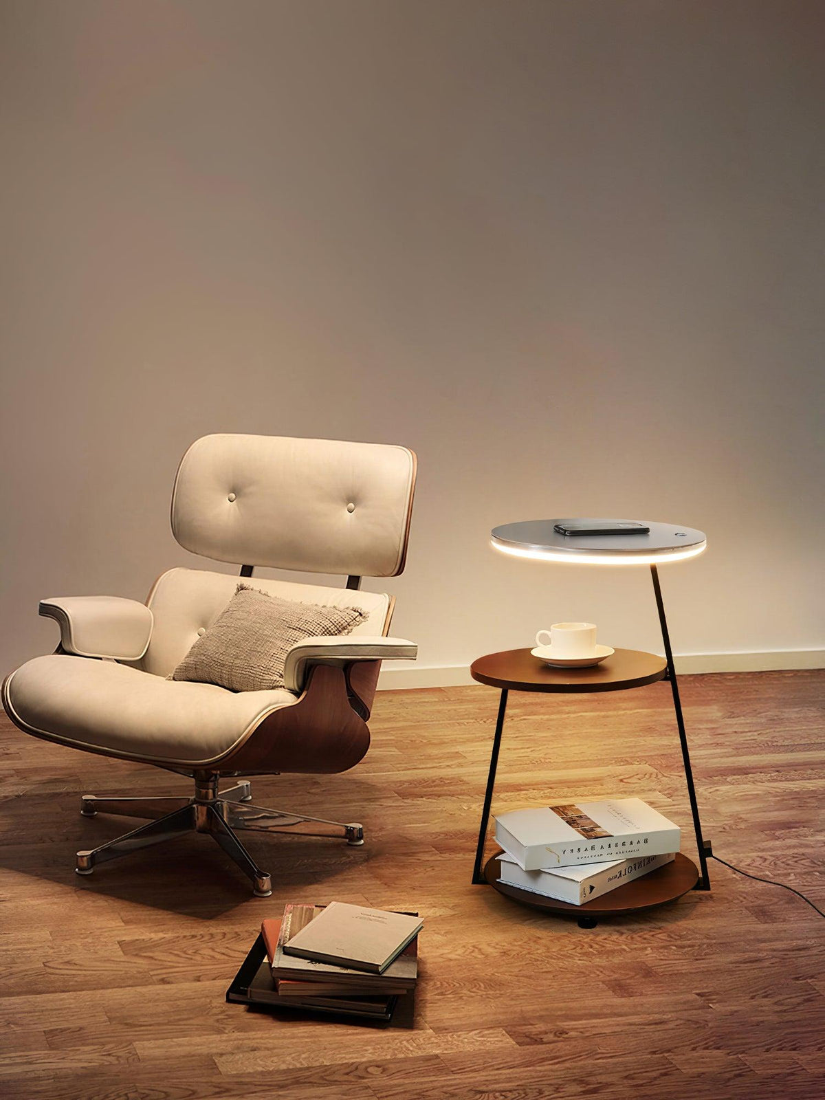 Mard Wood Contemporary Floor Lamp