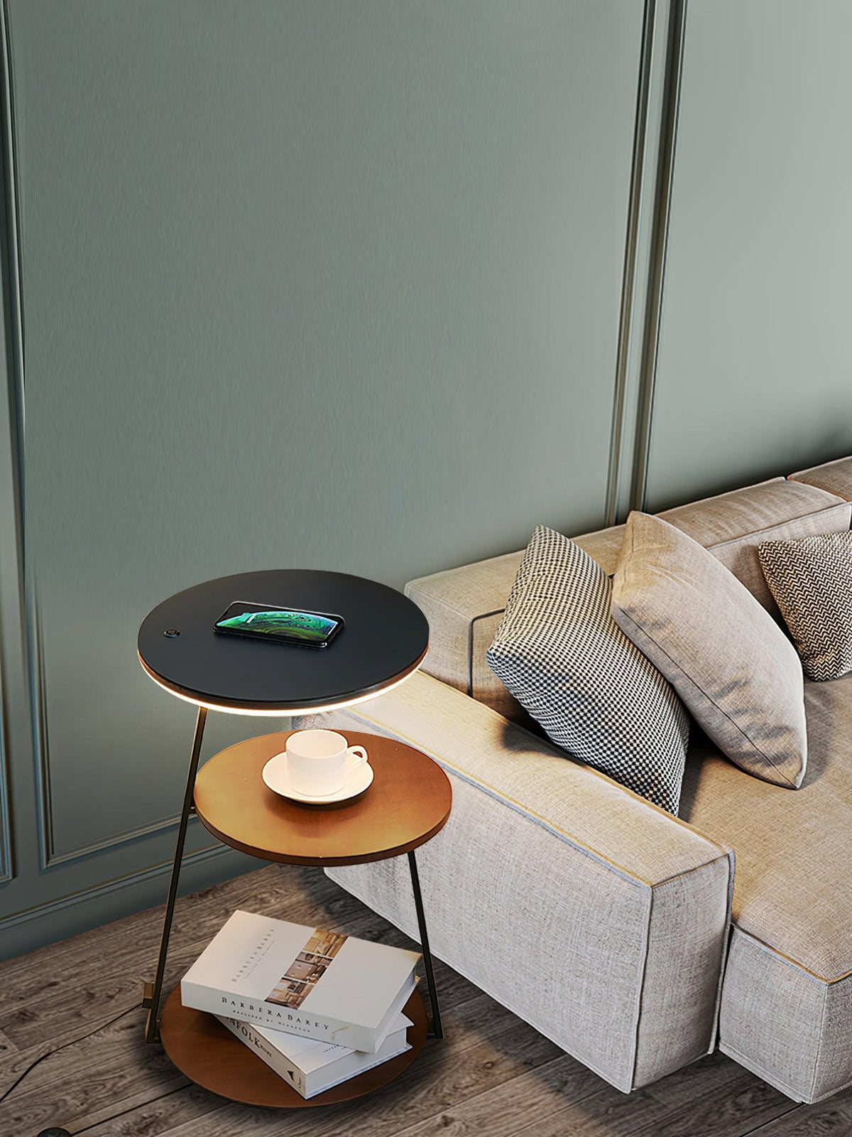 Mard Wood Contemporary Floor Lamp