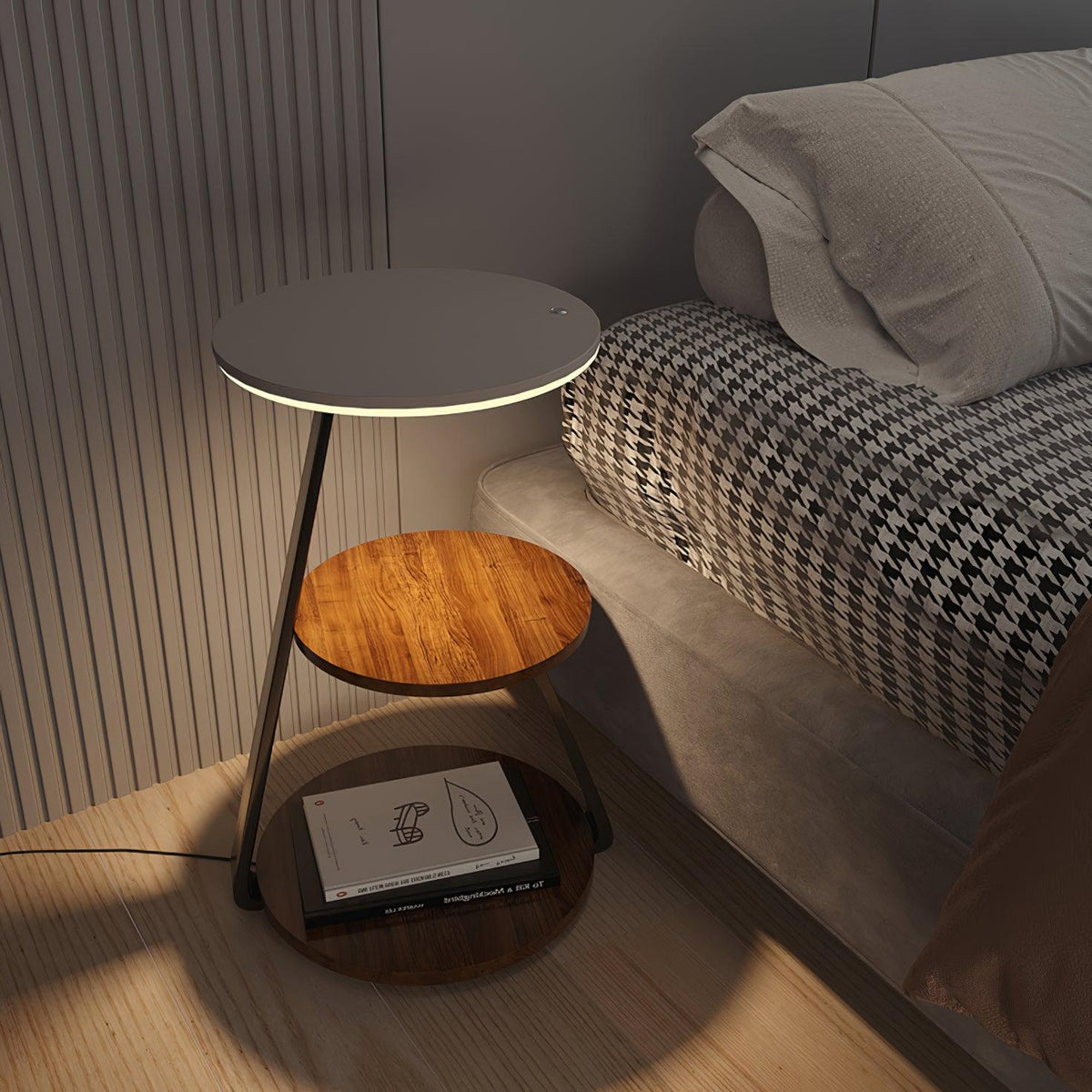 Mard Wood Contemporary Floor Lamp
