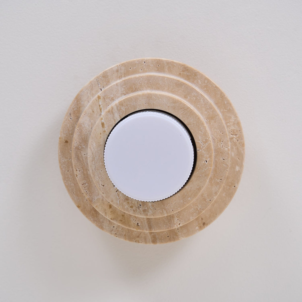 Zadoraris Tiered-Disc Travertine Ceiling Light