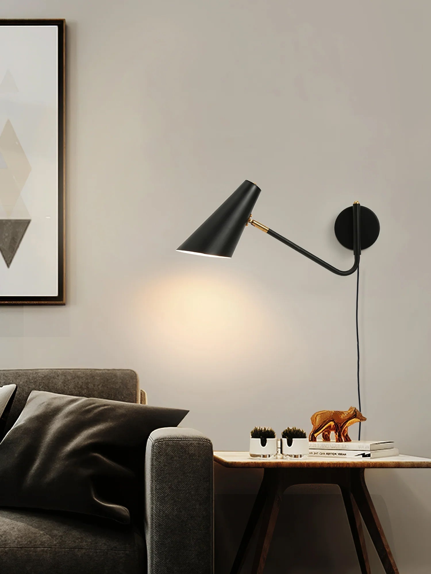 Canore Modern Minimalist Plug-in Sconce Wall lamp