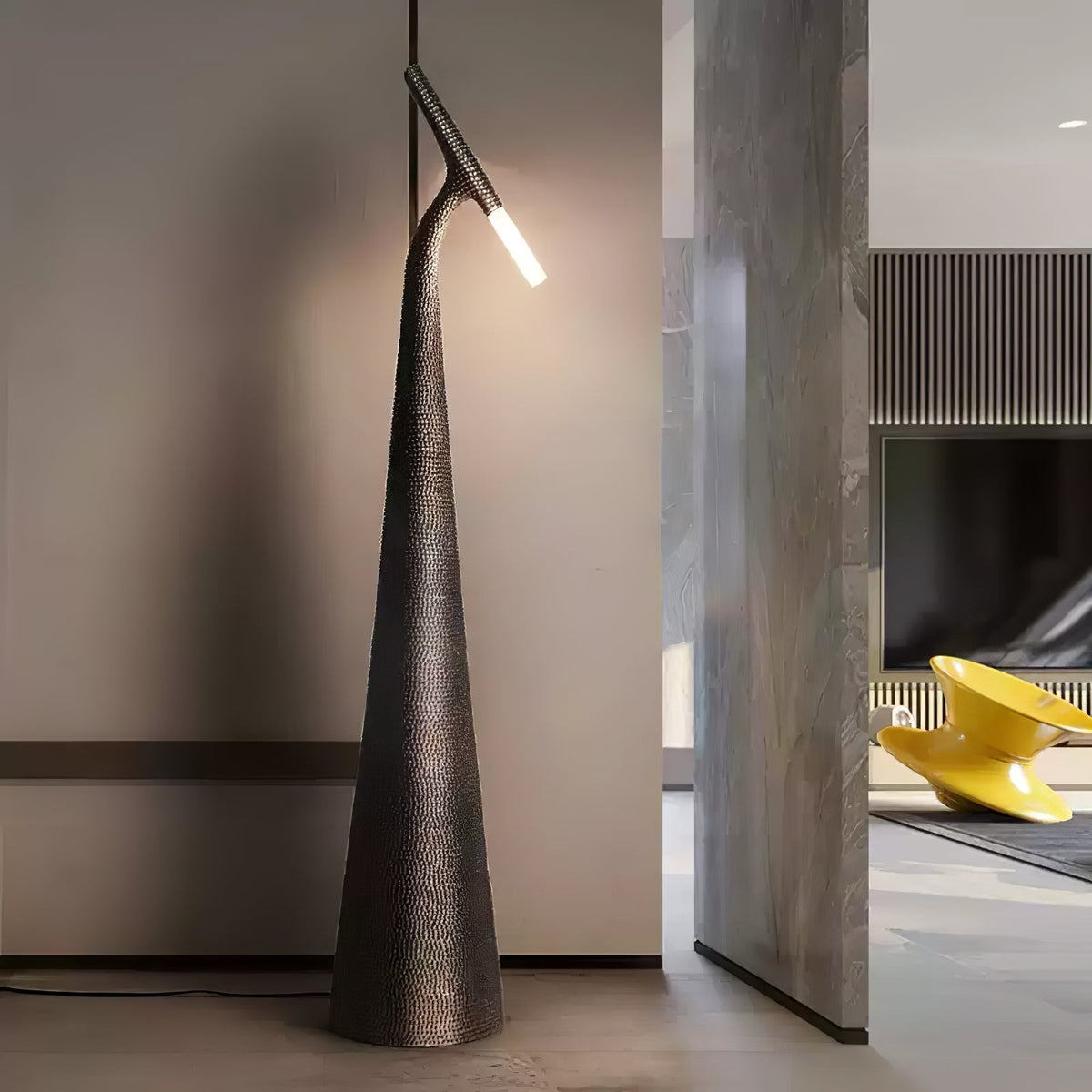 Sysolyra Textured Resin Floor Lamp