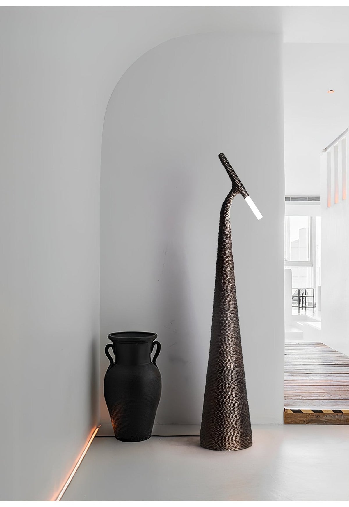 Sysolyra Textured Resin Floor Lamp