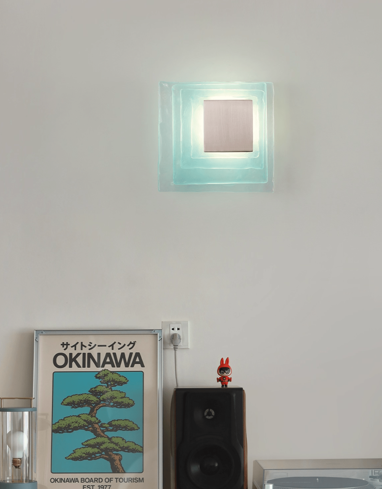 Cleo Glass Water Cube Cascade Sconce
