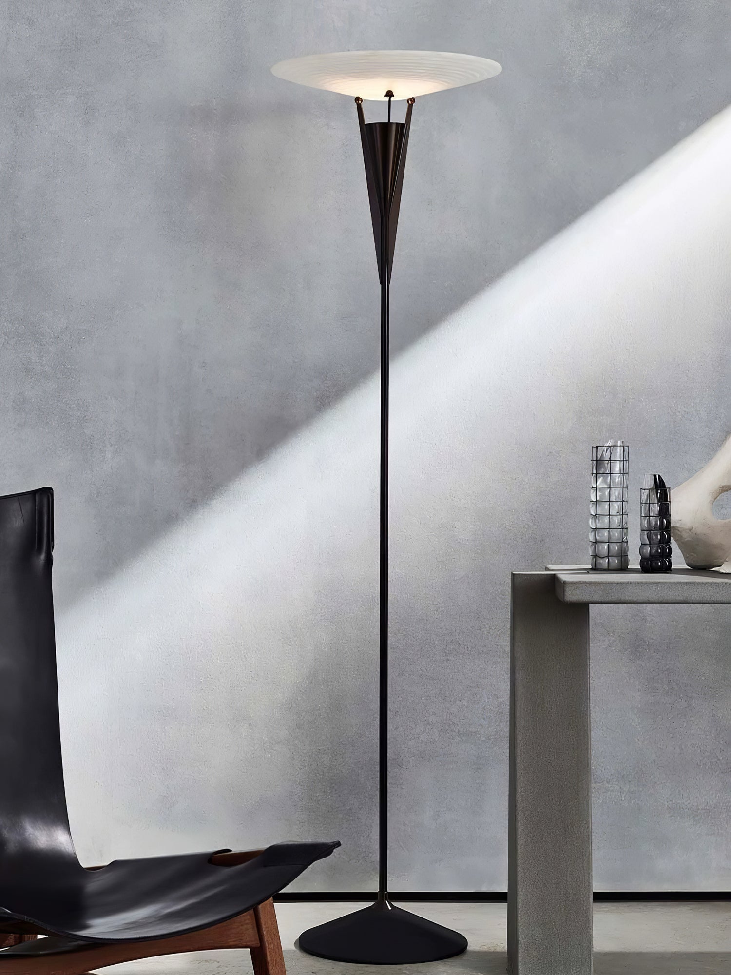 Veloros Cone Alabaster Floor Lamp