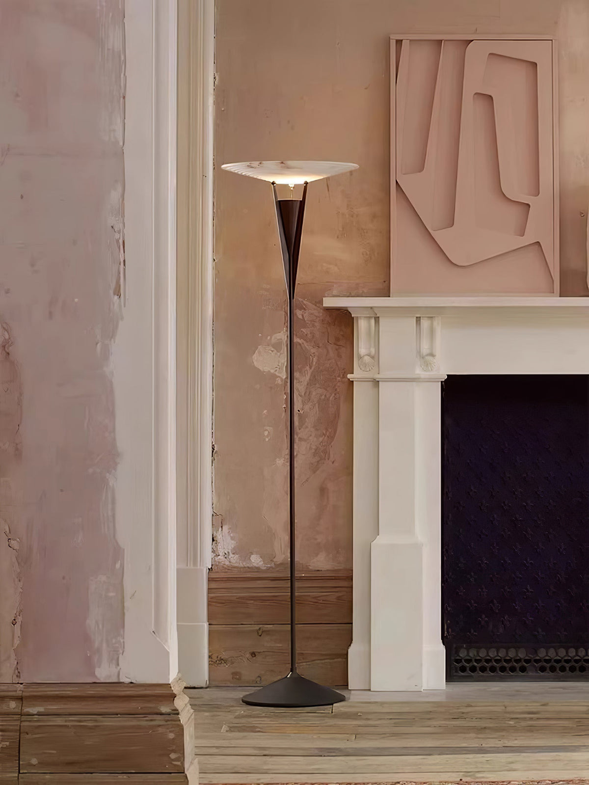 Veloros Cone Alabaster Floor Lamp