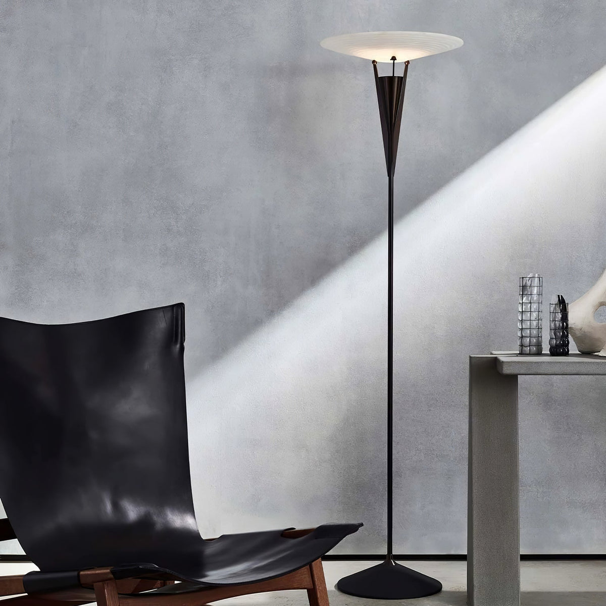 Veloros Cone Alabaster Floor Lamp