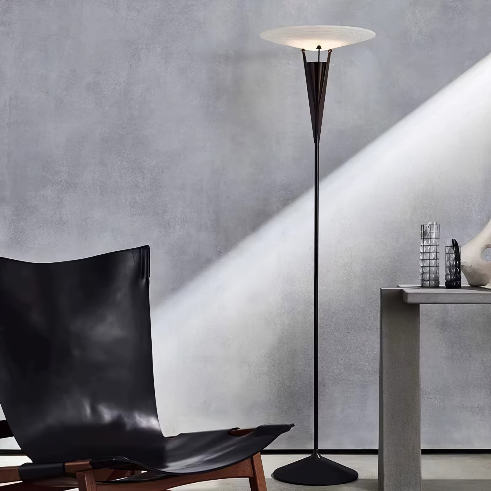 Veloros Cone Alabaster Floor Lamp