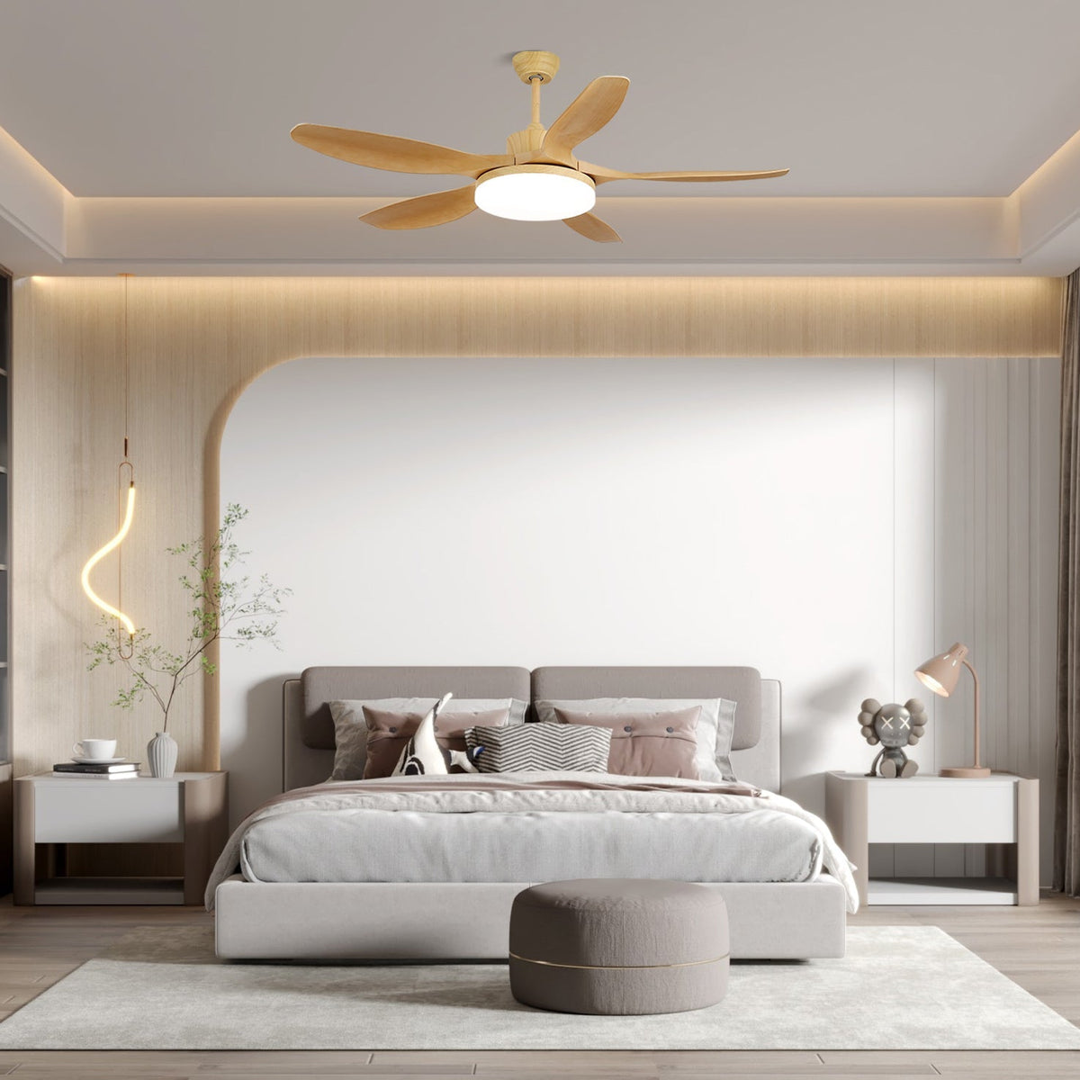 Yvette Modern Ceiling Fan Light 48/52 Livingroom