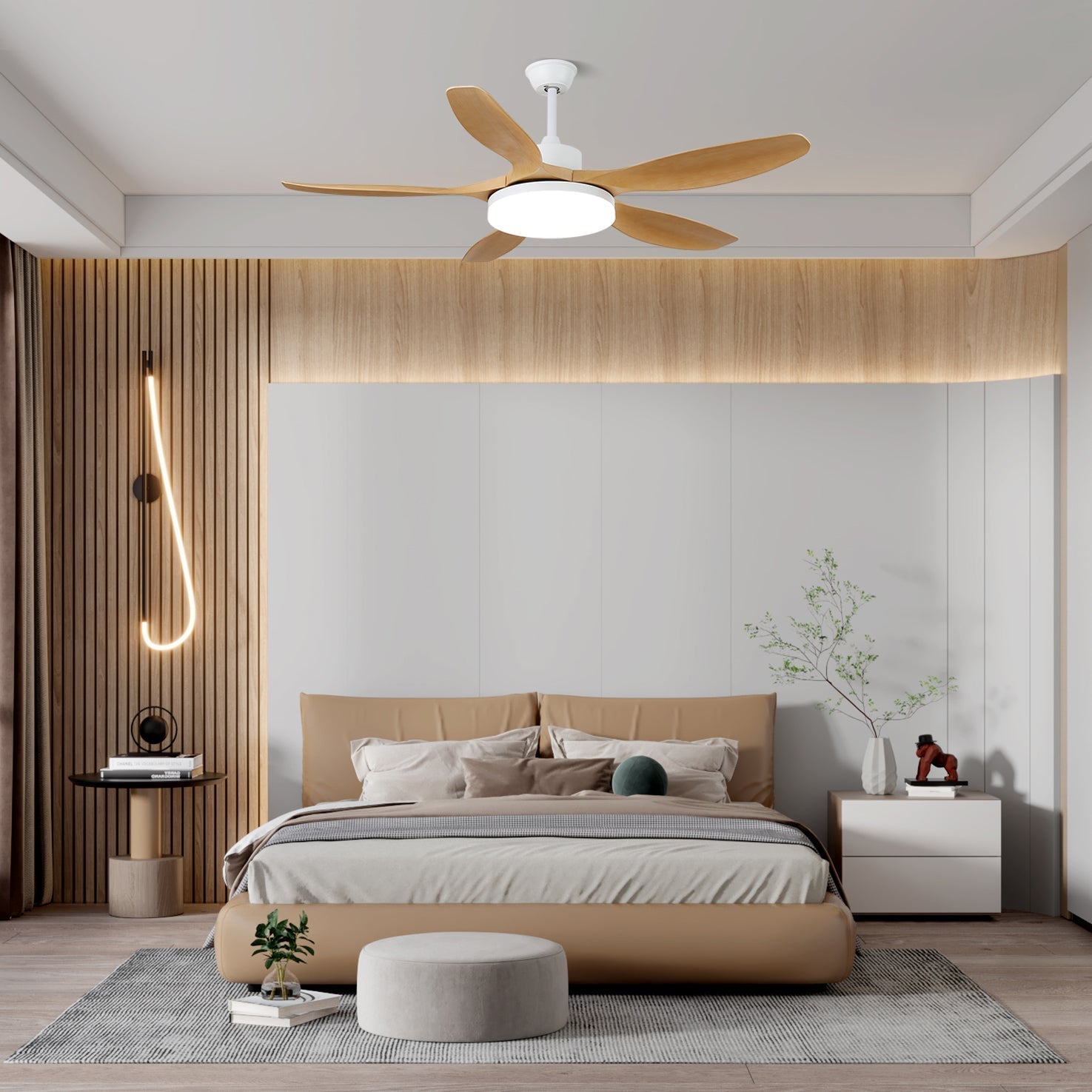 Yvette Modern Ceiling Fan Light 48/52 Livingroom