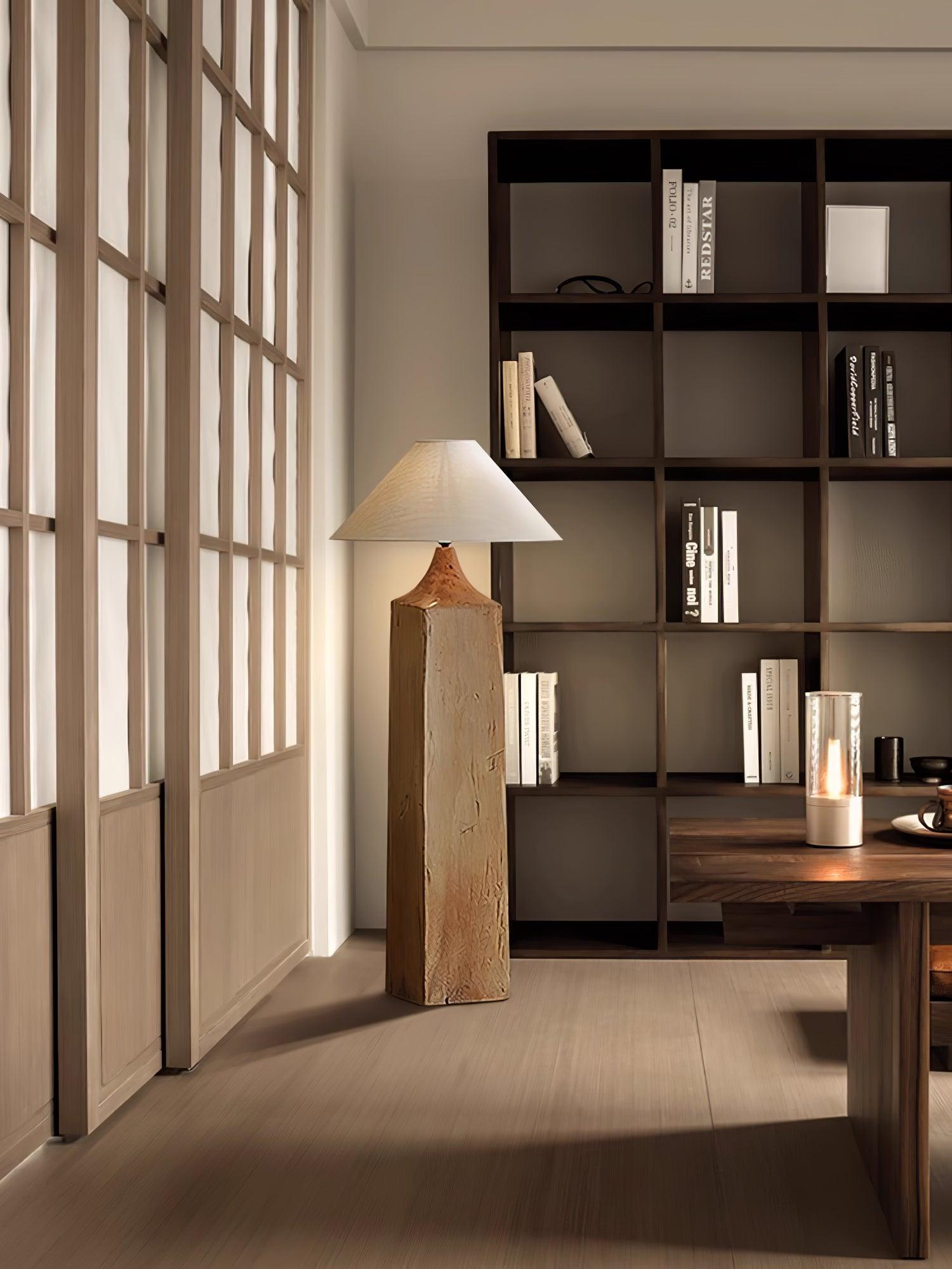Rustica Timber Column Floor Lamp