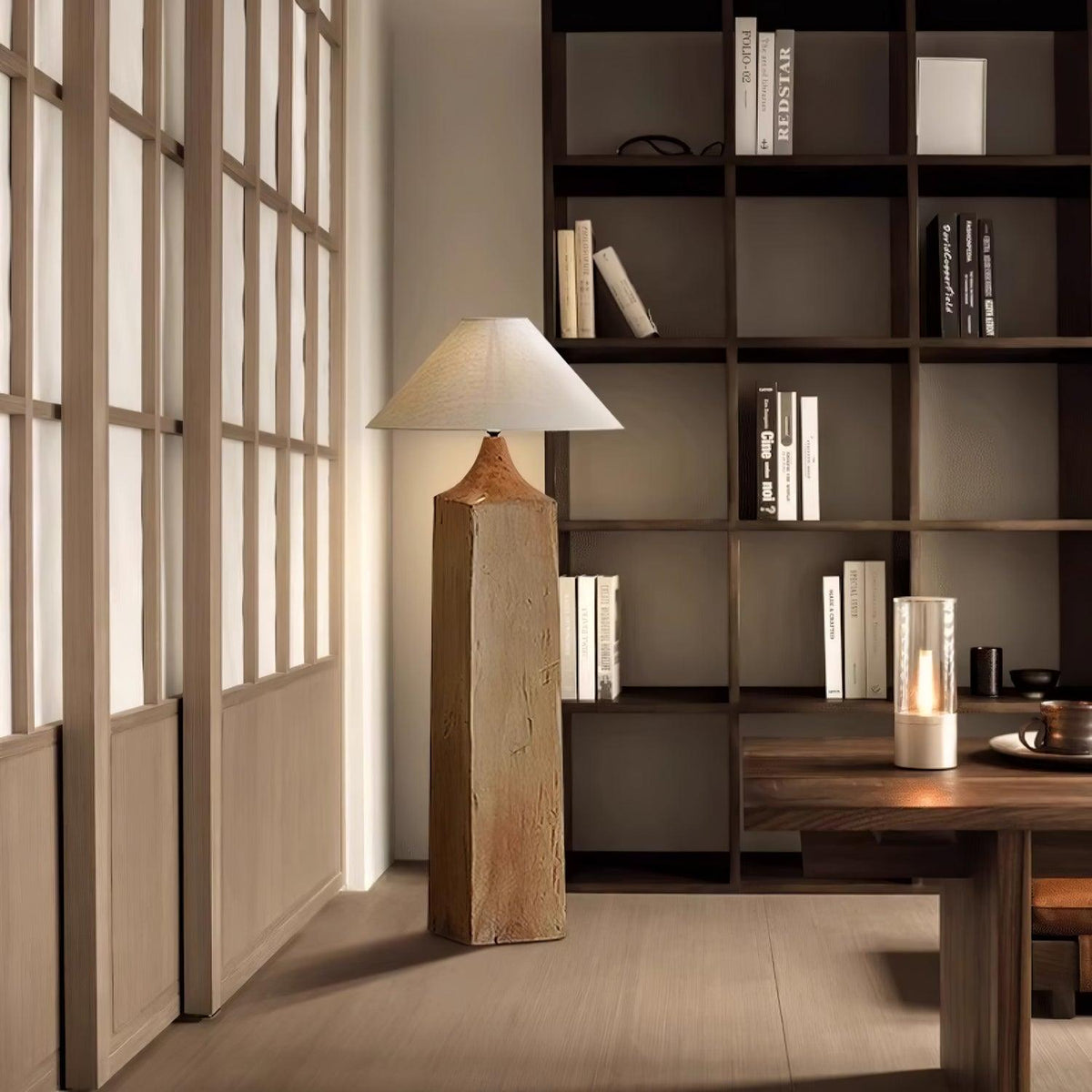 Rustica Timber Column Floor Lamp
